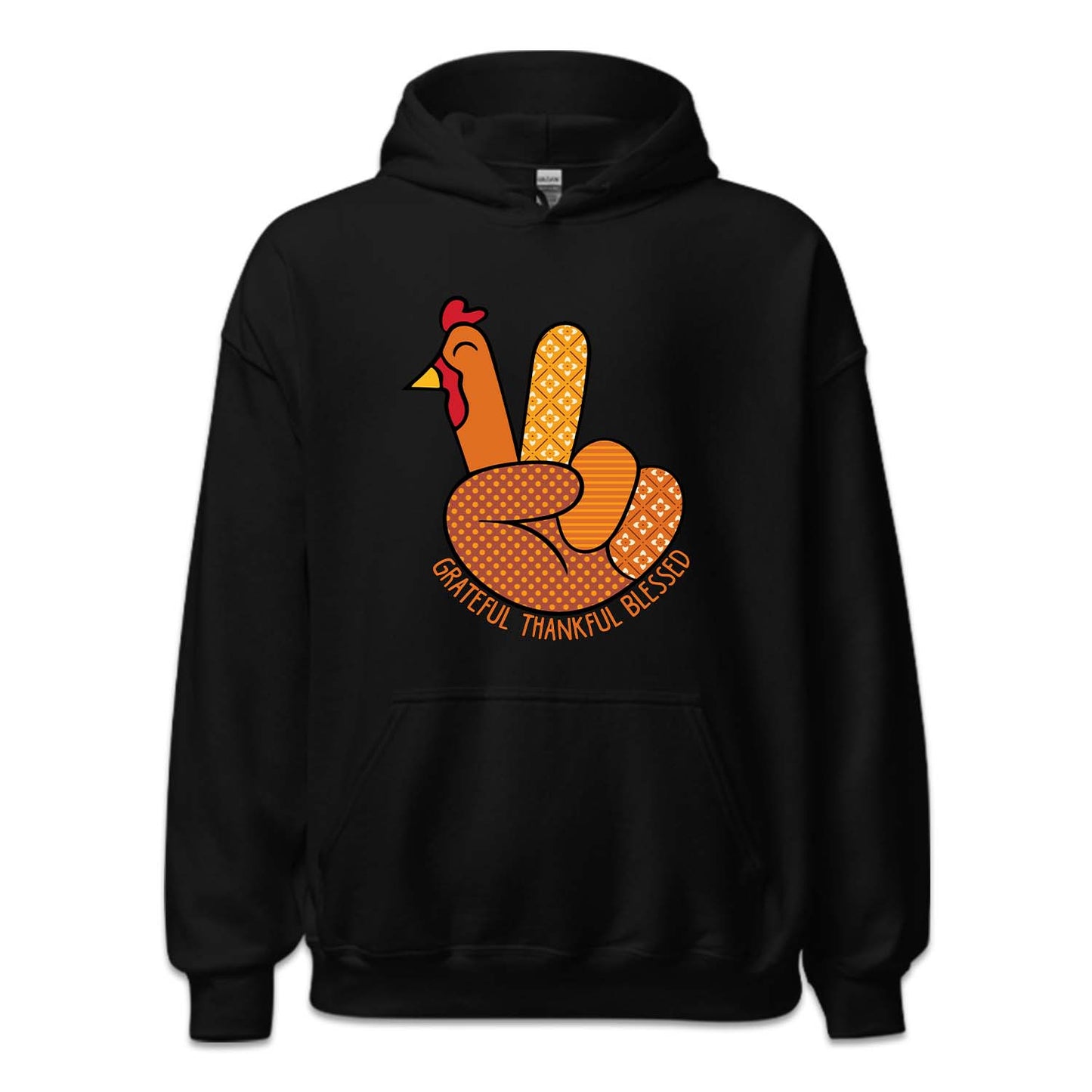 Thanksgiving Turkey Peace Sign Grateful Thankful Blessed | PRODUCT CODE: GRFTHNKBLSP