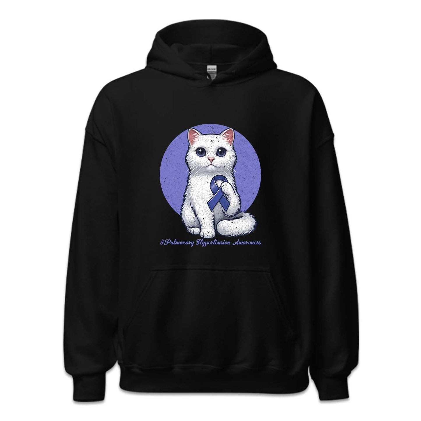 Pulmonary Hypertension Awareness Cat Holding Purple Ribbon | PRODUCT CODE: PLHPRTNSAW