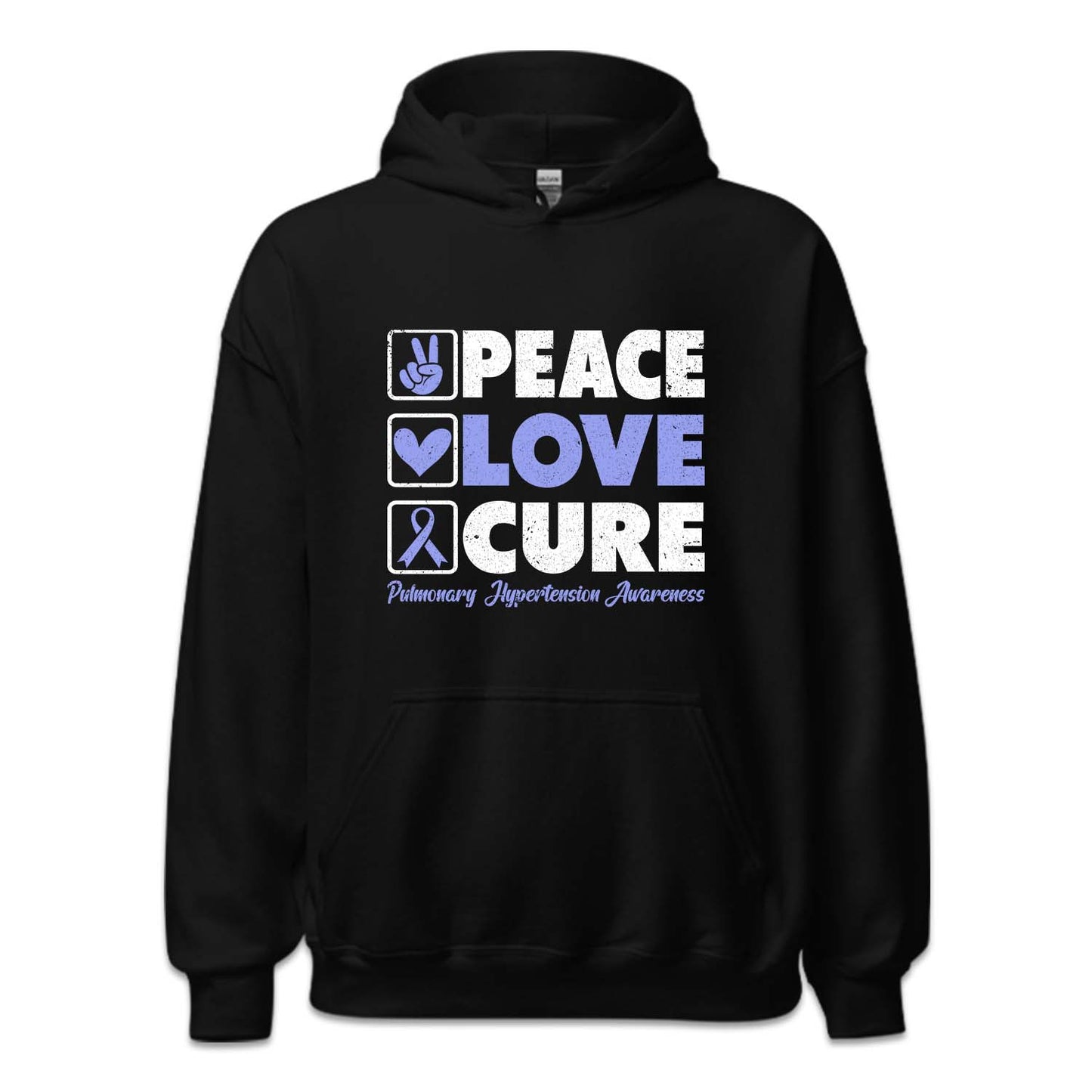 Pulmonary Hypertension Awareness Peace Love Cure | PRODUCT CODE: PCELVOURCE