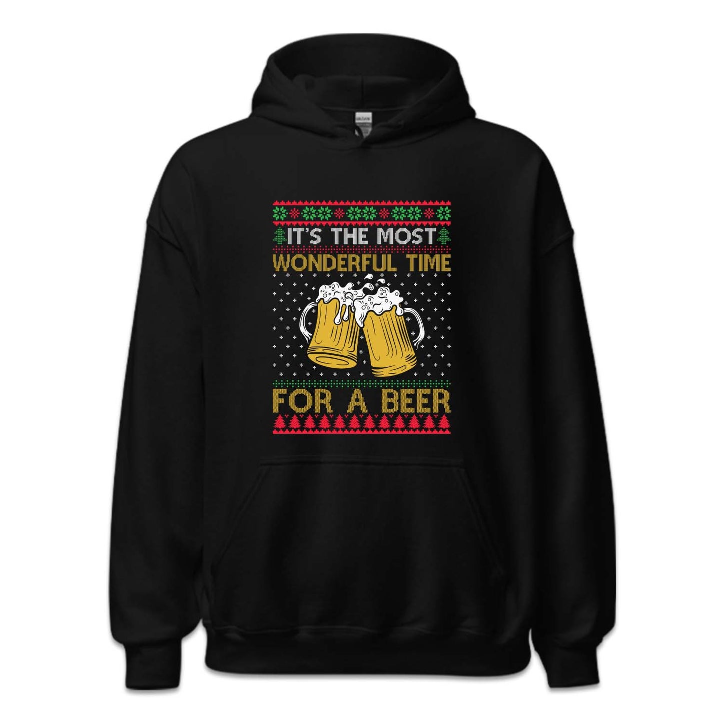 It's The Most Wonderful Time For A Beer Ugly Christmas Holiday Drinking Xmas | PRODUCT CODE: THMSTWNDMRB