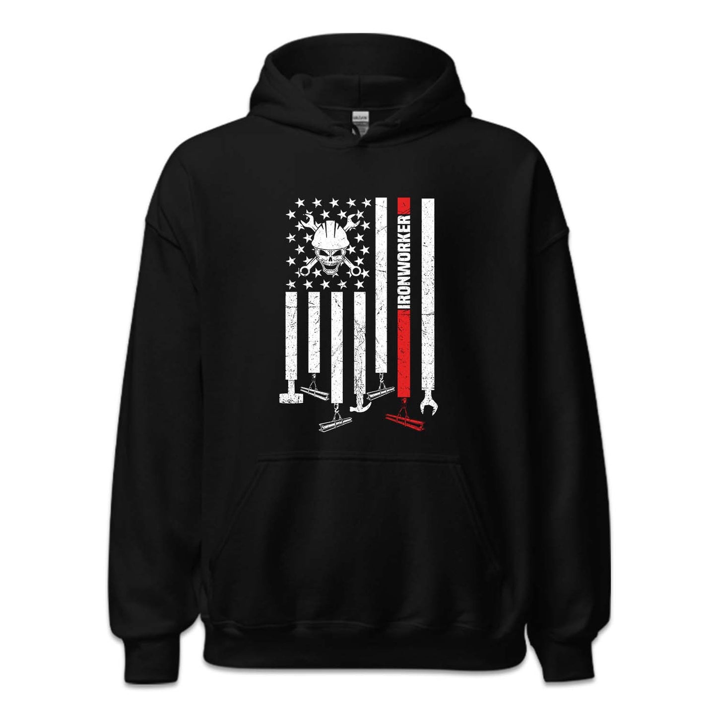 Ironworker USA Flag Patriotic Workwear Labor Day | PRODUCT CODE: RNWKEAMRCF