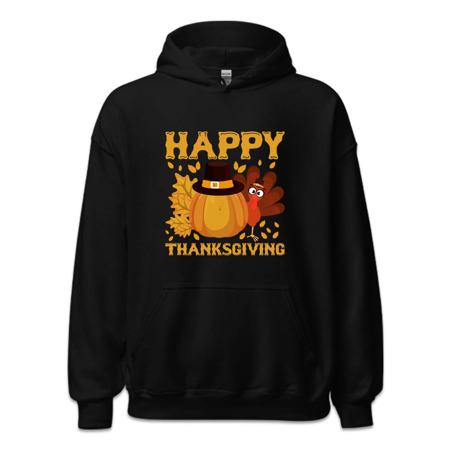 Happy Thanksgiving Pilgrim Pumpkin and Turkey Autumn Holiday | PRODUCT CODE: HPYTHNKPUK