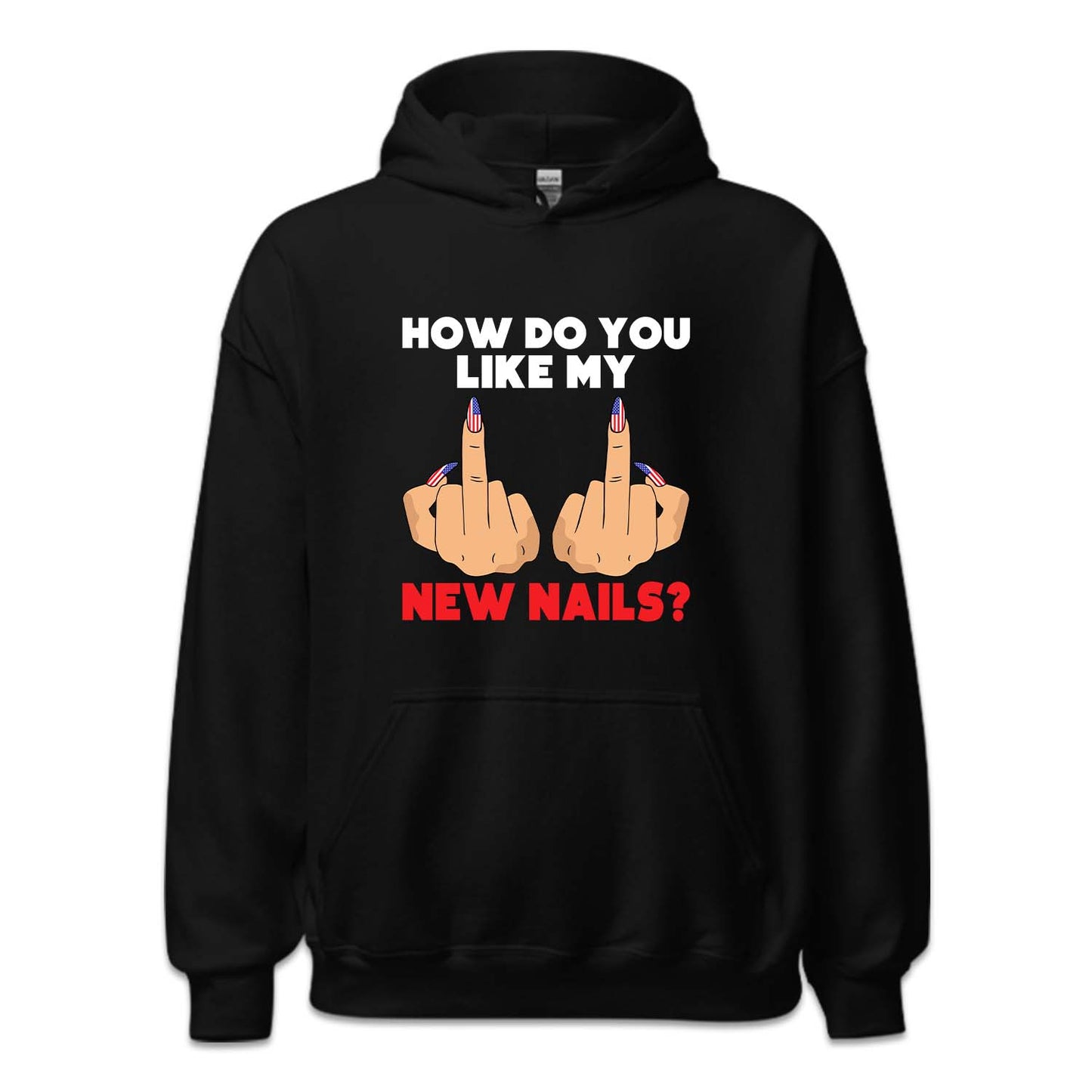 How Do You Like My New Nails Middle Finger American Flag | PRODUCT CODE: HWDYULKEM