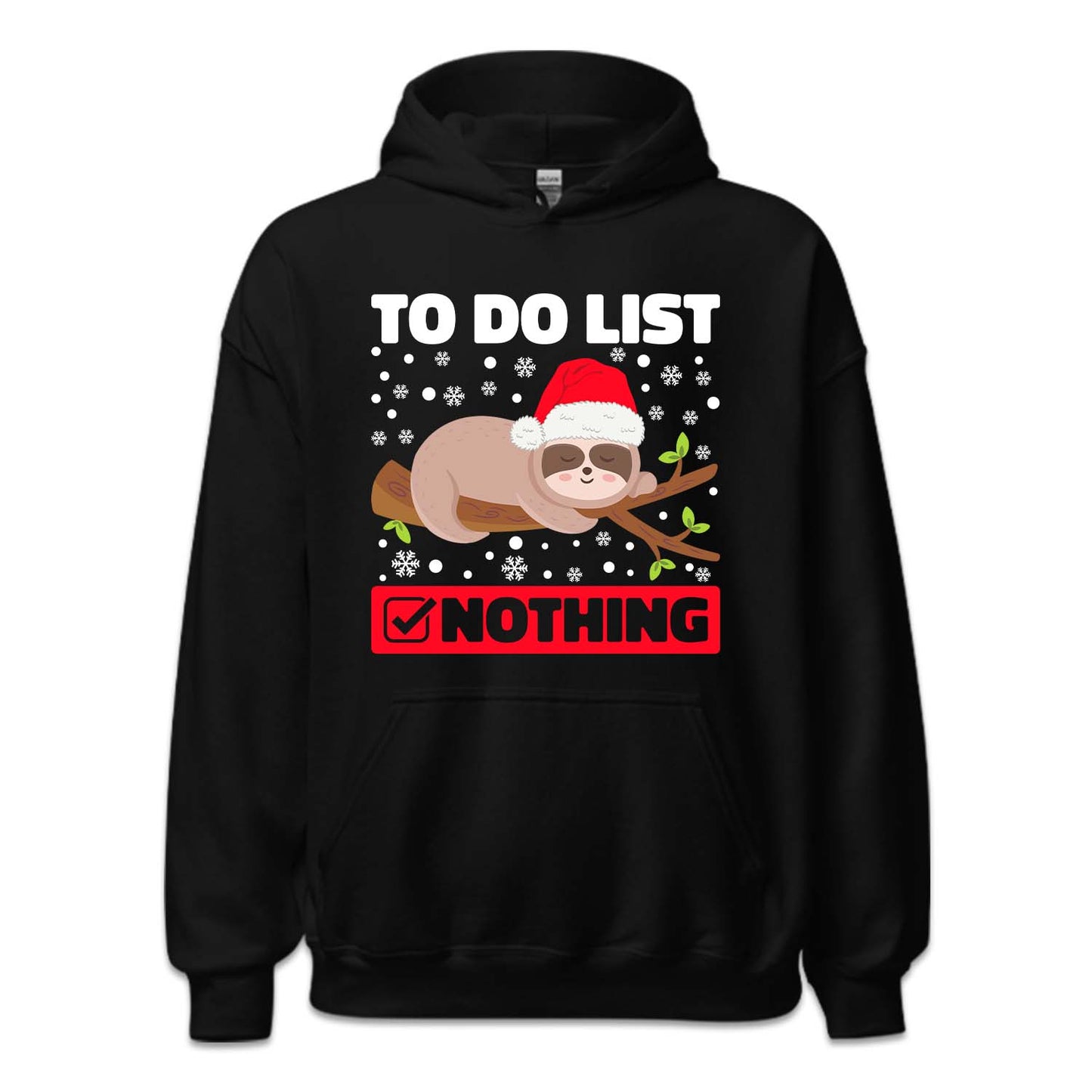 Sloth Christmas To-Do List Nothing Xmas Animal | PRODUCT CODE: STHLCHMNOGH
