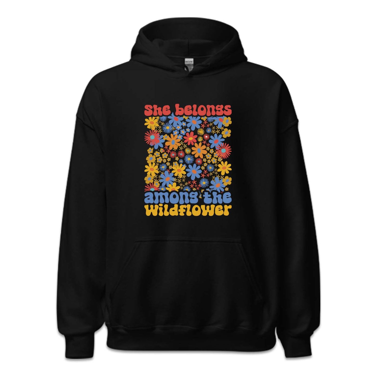 She Belongs Among The Wildflower Retro Groovy Flowers | PRODUCT CODE: SHBLGNAMWF
