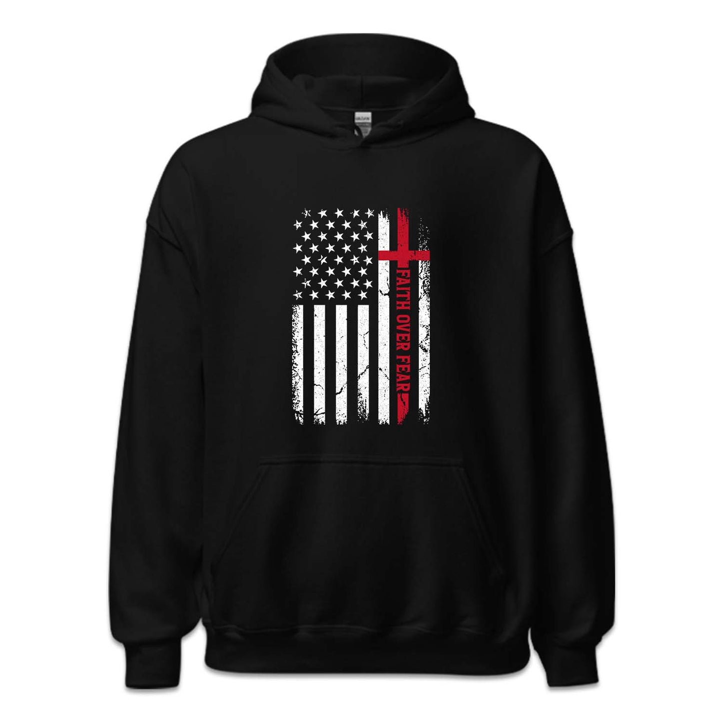 Faith Over Fear Christian USA Flag Bible Verse | PRODUCT CODE: FTHVRECHU