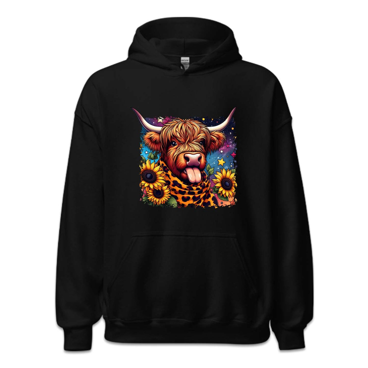 Highland Cow with Sunflowers Farm Animal | PRODUCT CODE: HGLNDACWOS