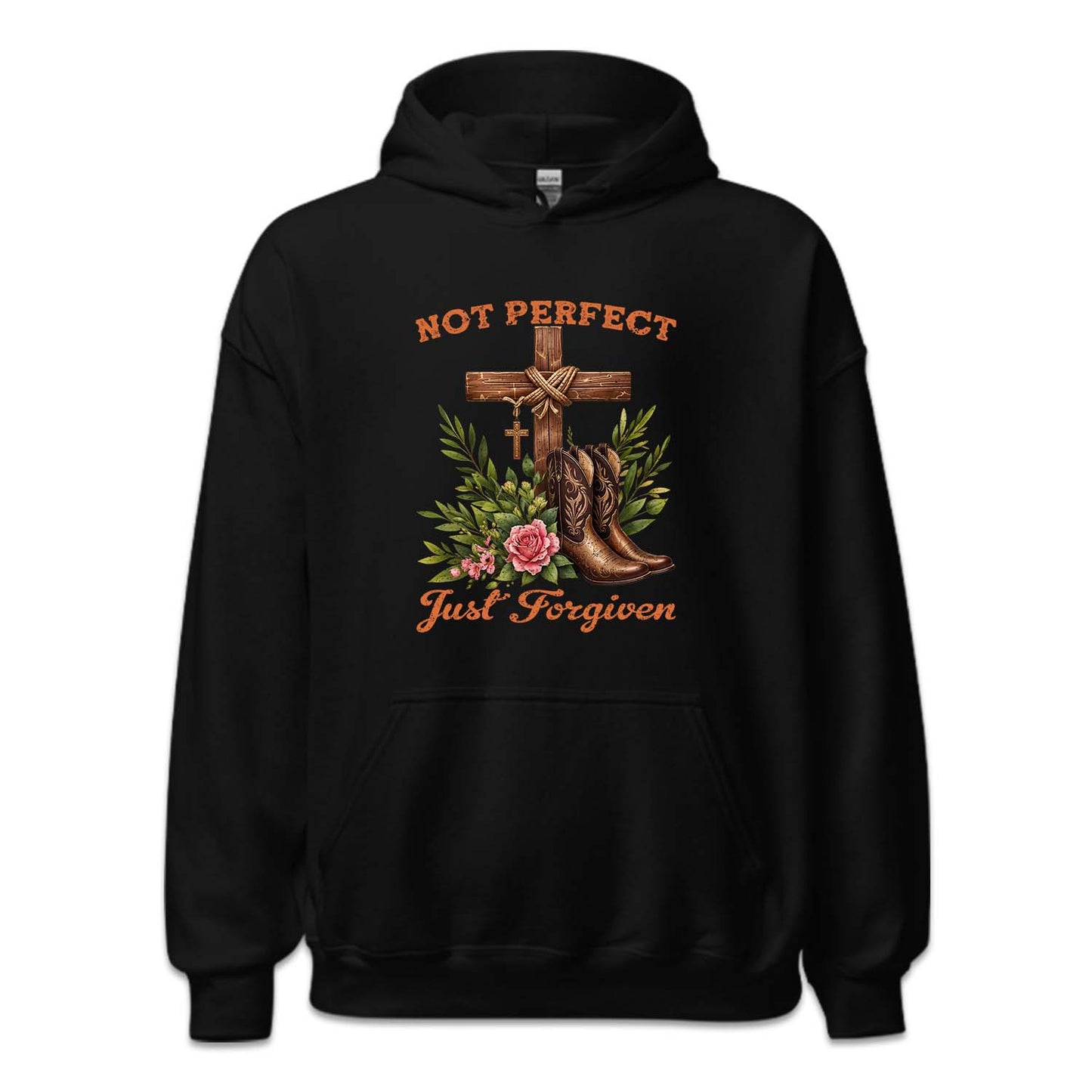 Not Perfect Just Forgiven Wooden Cross & Cowboy Boots | PRODUCT CODE: CHRWDNORS