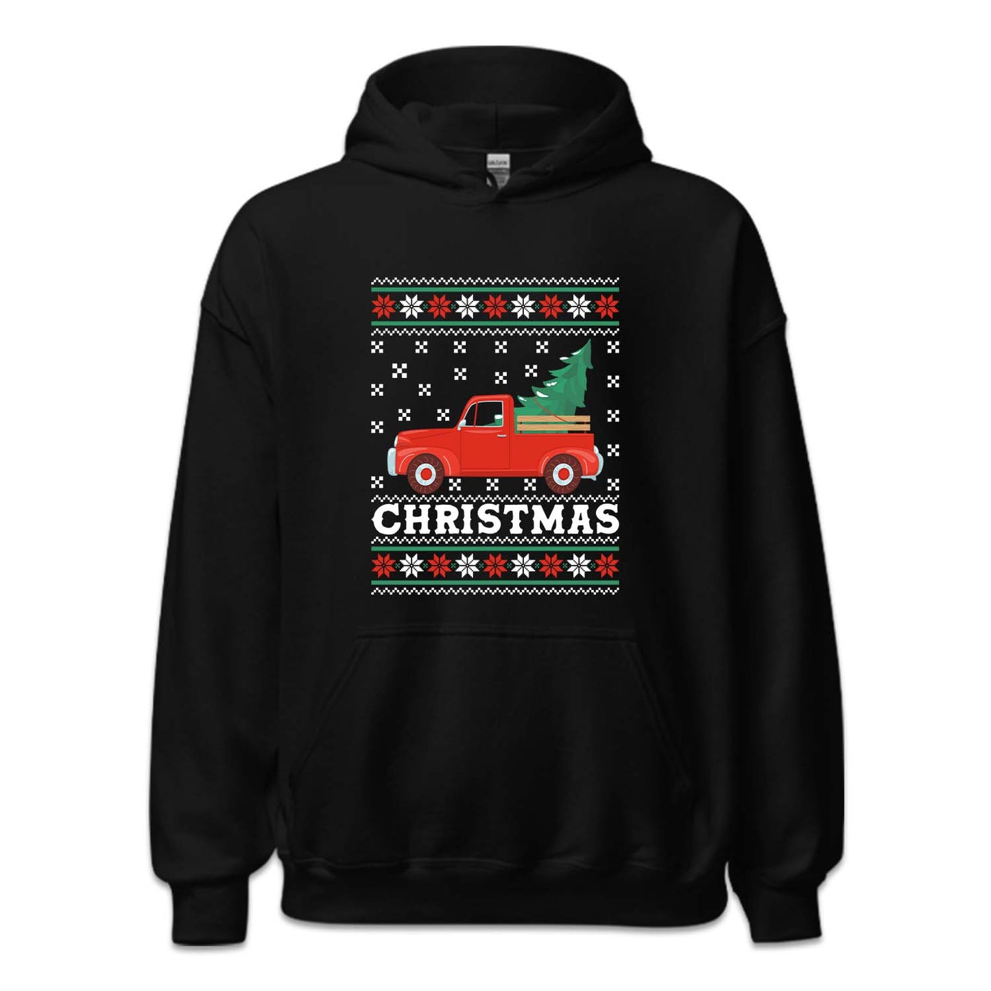 Christmas Vintage Red Truck With Tree Festive Xmas Tree Farm | PRODUCT CODE: CHTRKUCREM