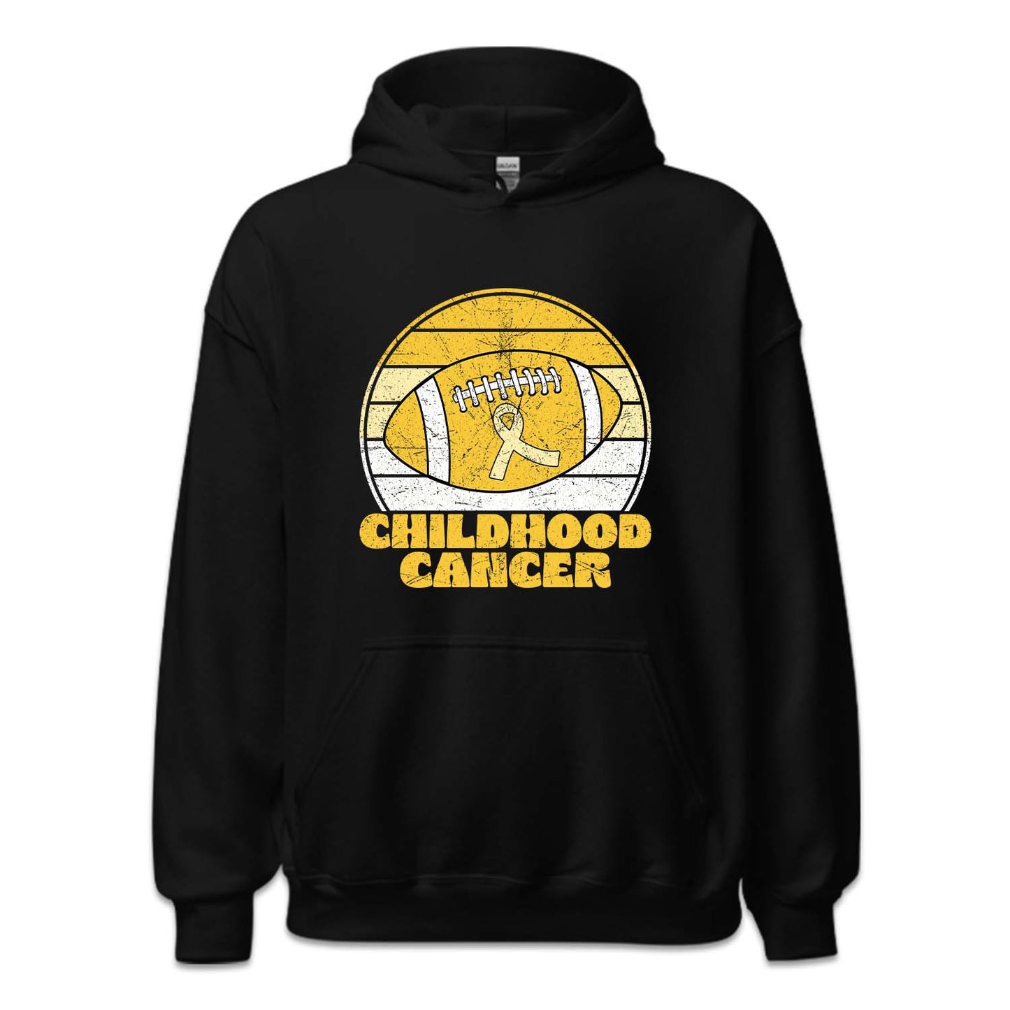 Childhood Cancer Football Pediatric Cancer Awareness Support | PRODUCT CODE: CHLRFLTSPU