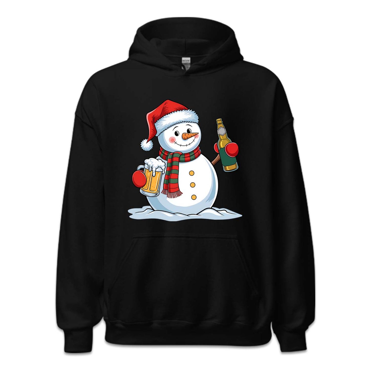 Christmas Snowman Drinking Beer Merry Beermas Xmas Frosty Beer | PRODUCT CODE: CTSNWMDRKBF