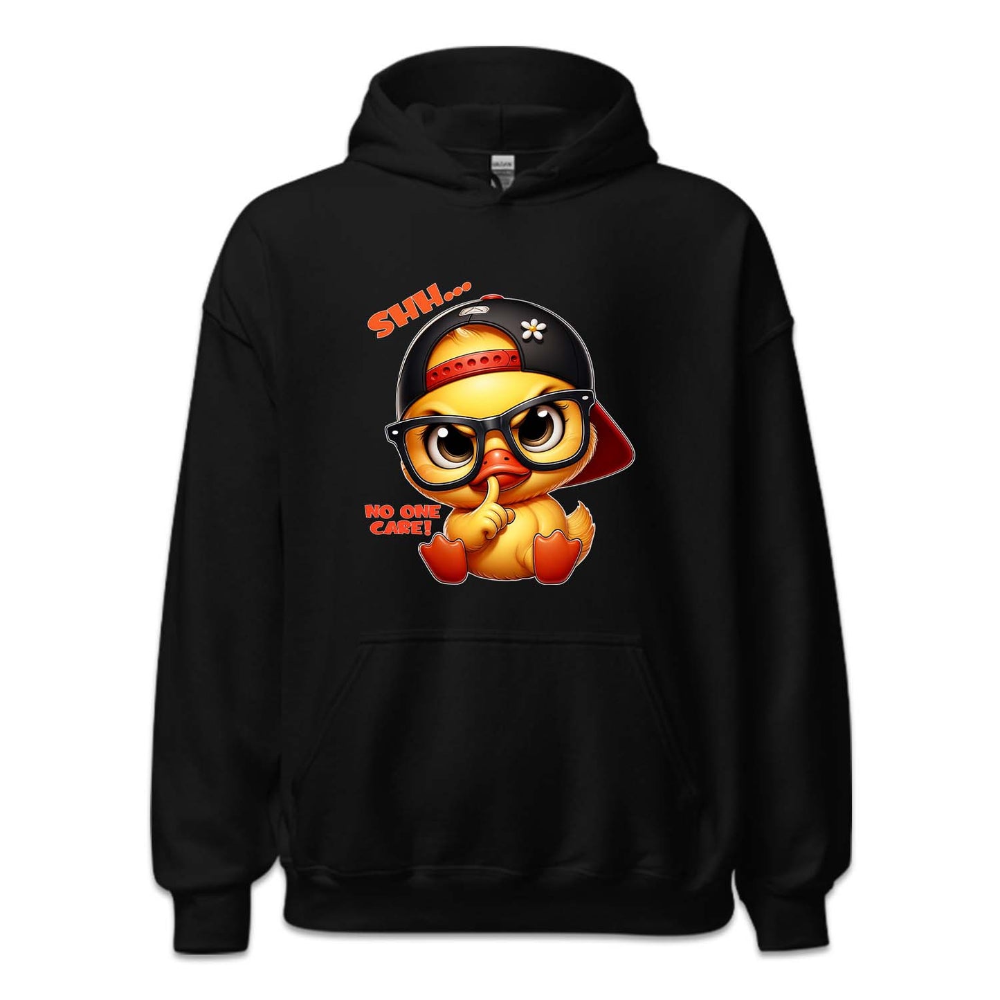Cartoon Duckling Shh No One Cares Funny Duck Quote | PRODUCT CODE: CRTNDCKLNG