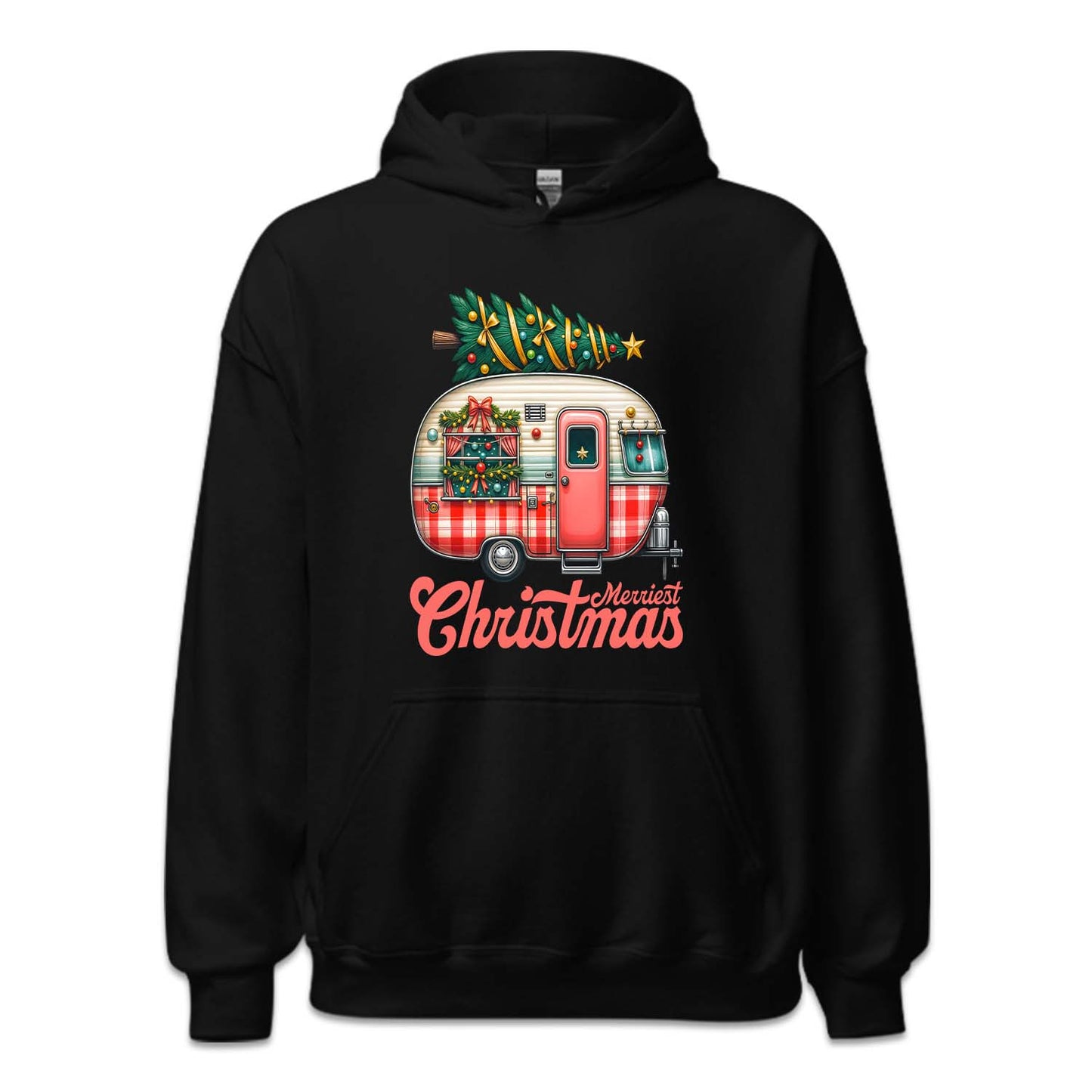 Merriest Christmas Holiday Road Trip Xmas Caravan Tree RV | PRODUCT CODE: MRSTCHMLDY