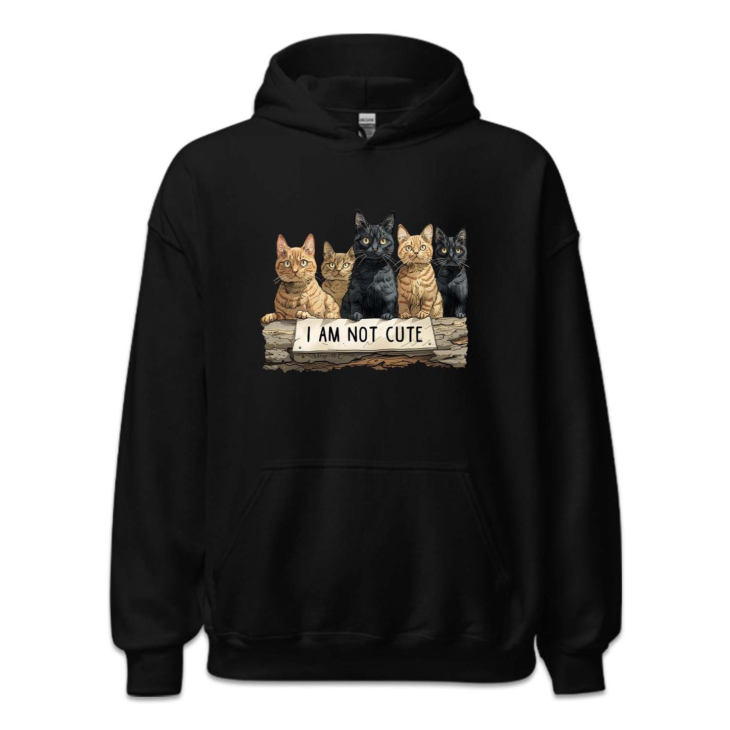 I Am Not Cute Sign Funny Five Cats | PRODUCT CODE: FVCTIMNTCG