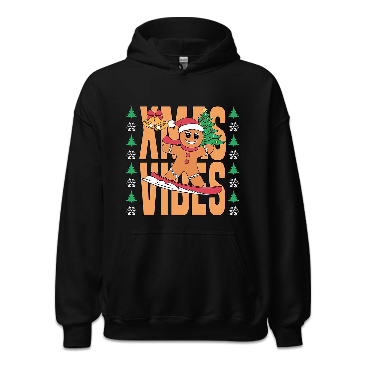 Christmas Gingerbread Man Snowboarding Xmas Vibes | PRODUCT CODE: GNRBDMSWNO