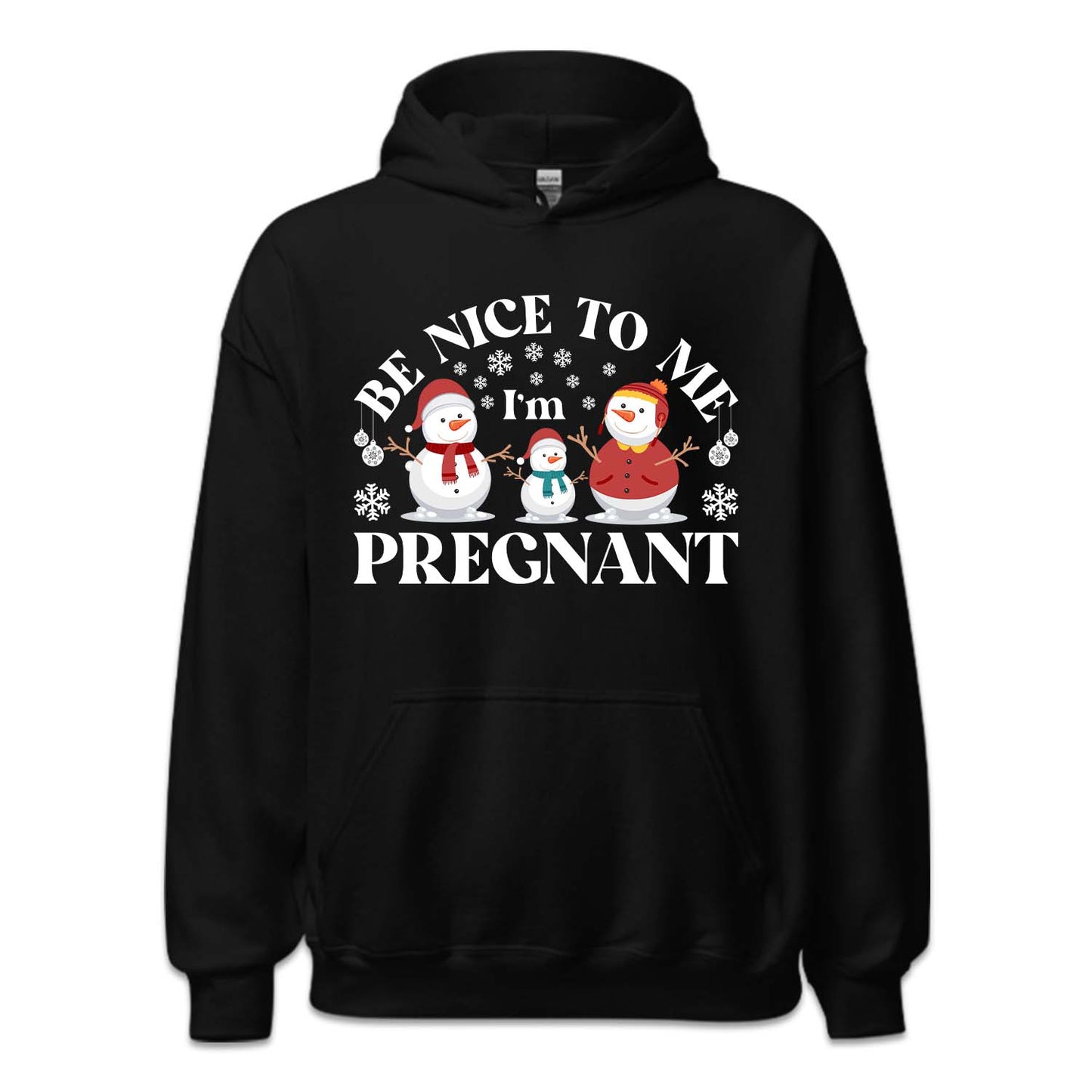 Christmas Snowman Family Be Nice To Me I'm Pregnant Xmas Pregnancy | PRODUCT CODE: BNCTMPRGCH