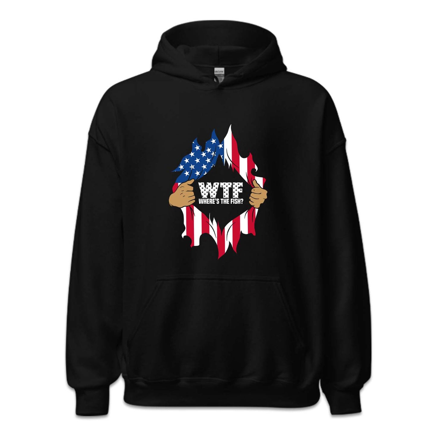 WTF Where's The Fish Veterans Day Patriotic USA Flag | PRODUCT CODE: EHRETHSFIVD