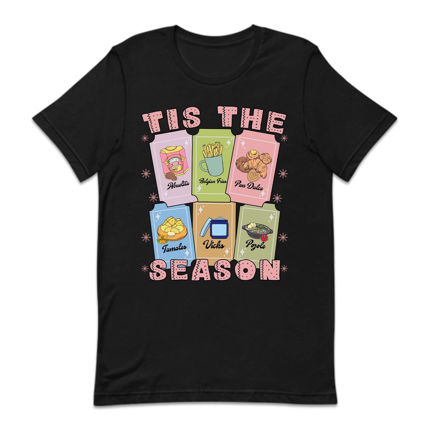 Tis The Season Mexican Christmas Festive Foods Holiday Cards Latina Xmas | PRODUCT CODE: MXNCHRMHLD