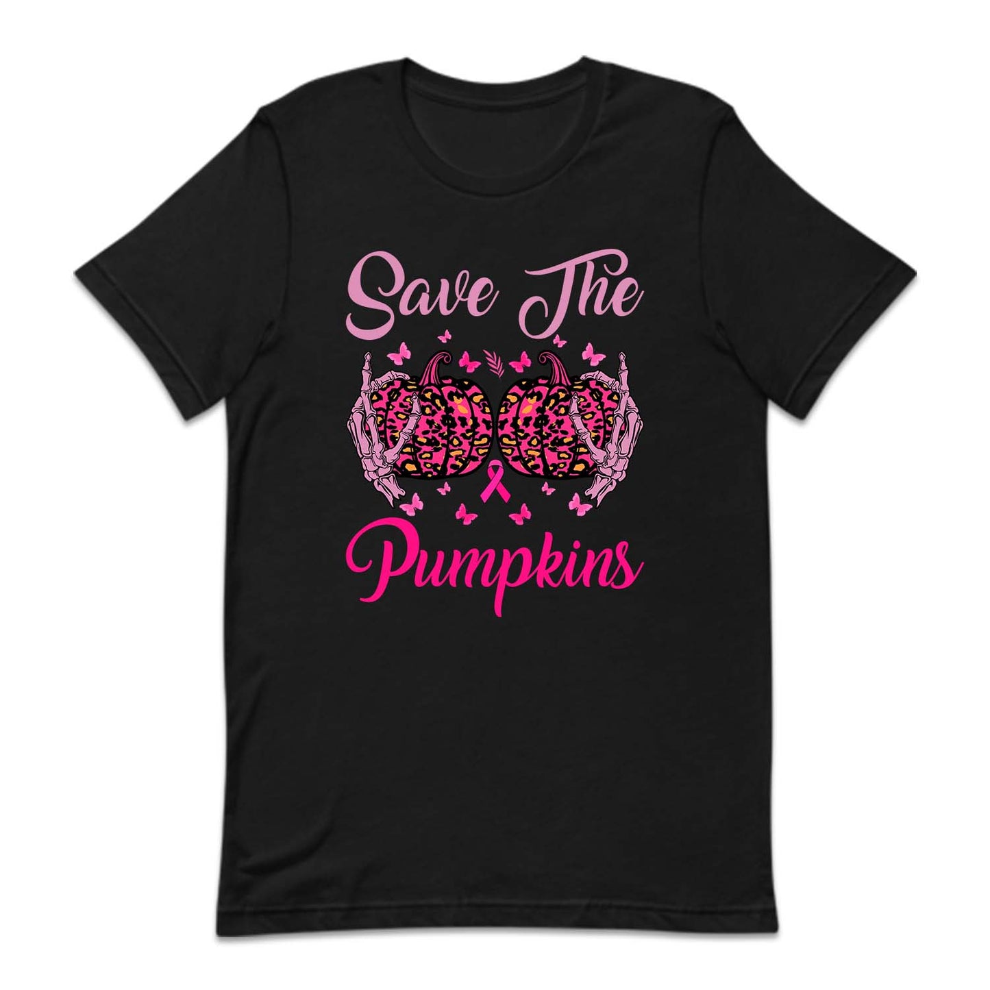 Save The Pumpkins Skeleton Hands Halloween Breast Cancer | PRODUCT CODE: SAHEPKMBRS