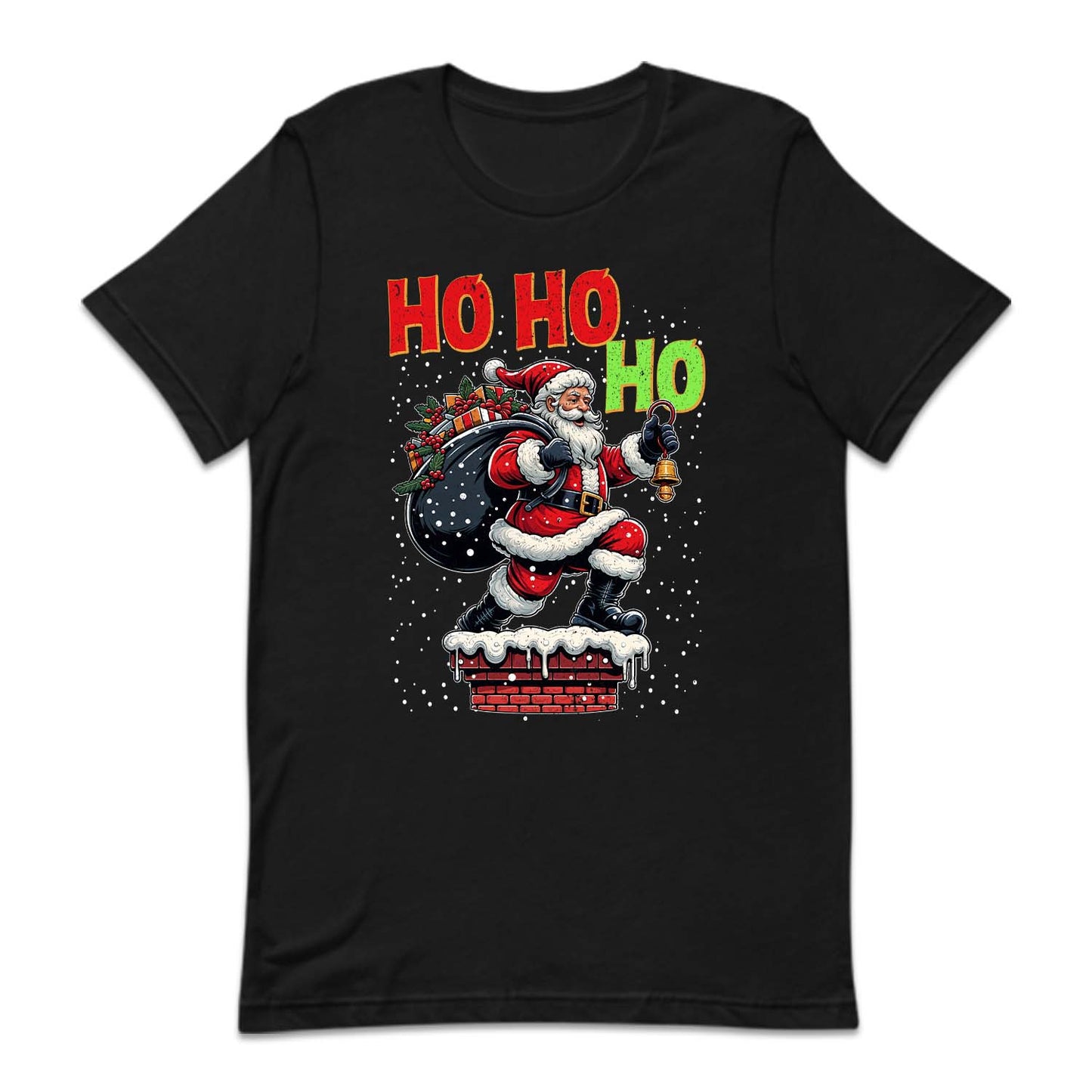 Christmas Santa Claus Snowy Rooftop HO HO HO Xmas | PRODUCT CODE: SNCLUWYRFTP