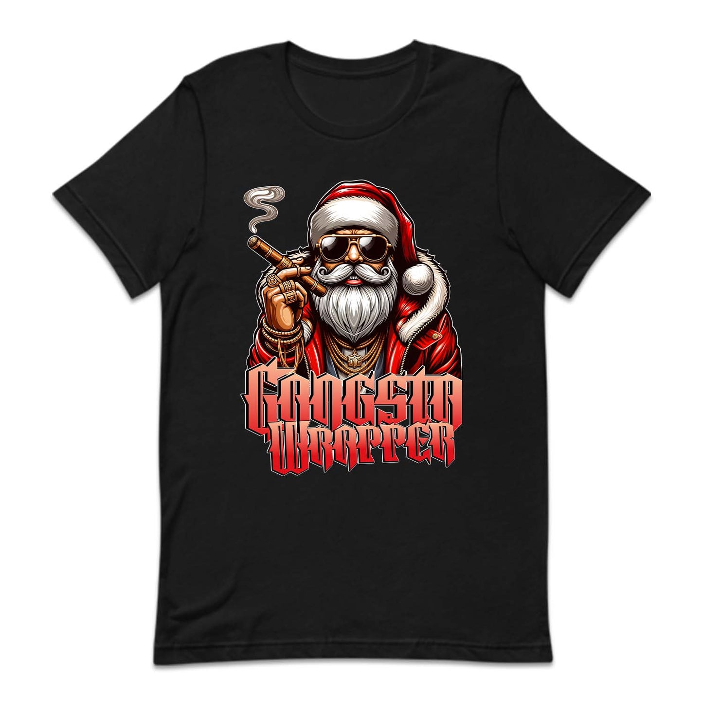 Gangsta Wrapper Christmas Santa Claus Smoking Cigar Xmas | PRODUCT CODE: GNSTWRPSMK