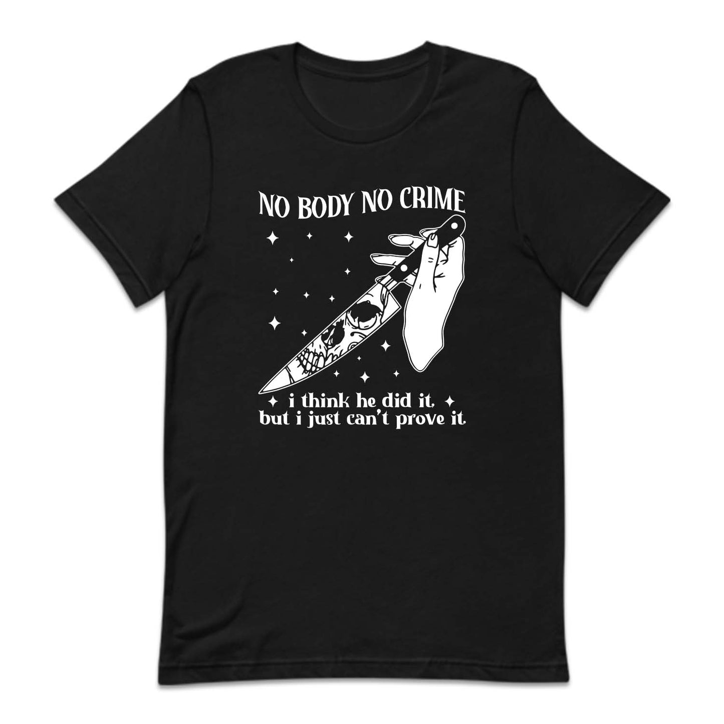 No Body No Crime Skeleton Knife Tylor Halloween | PRODUCT CODE: NBDCRSWEH