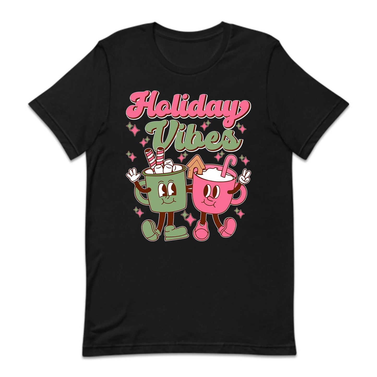 Holiday Vibes Pink Christmas Coffee Mugs Xmas | PRODUCT CODE: HLDVBSPKNCHR