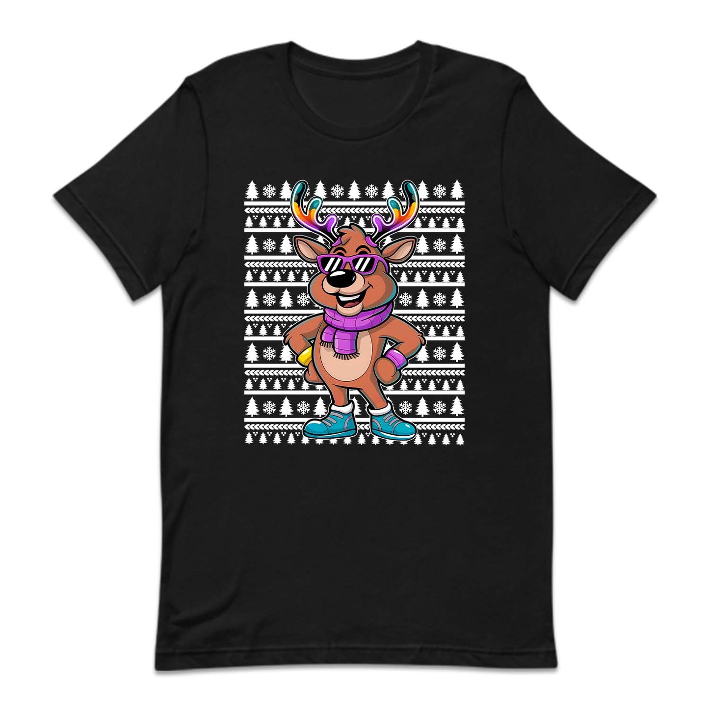 Christmas Rainbow Antlers Reindeer With Sunglasses Festive Xmas | PRODUCT CODE: RBNWATLNCH