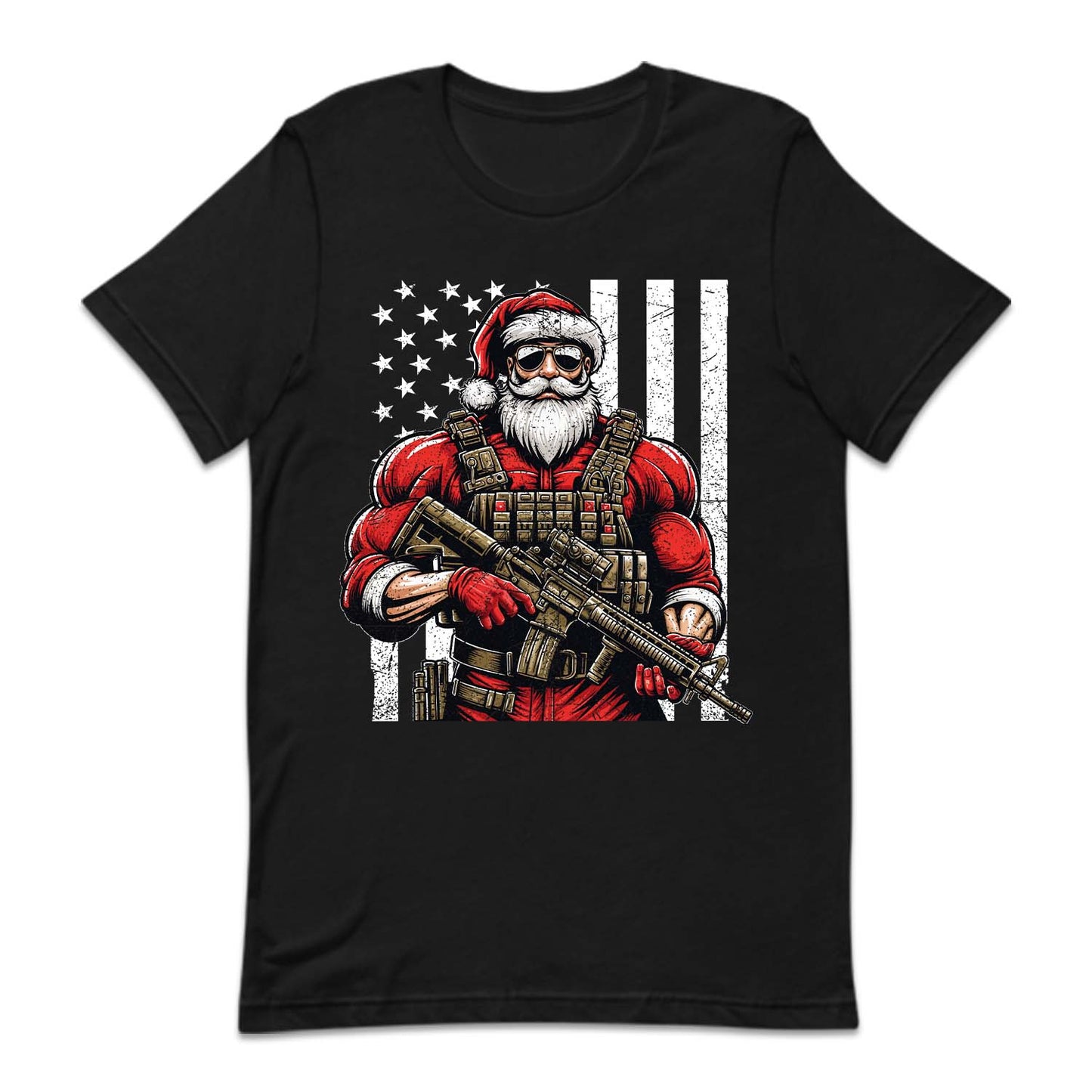Tactical Santa Christmas Armed Santa USA Flag Xmas Special Ops | PRODUCT CODE: TCKLSNCHRMA