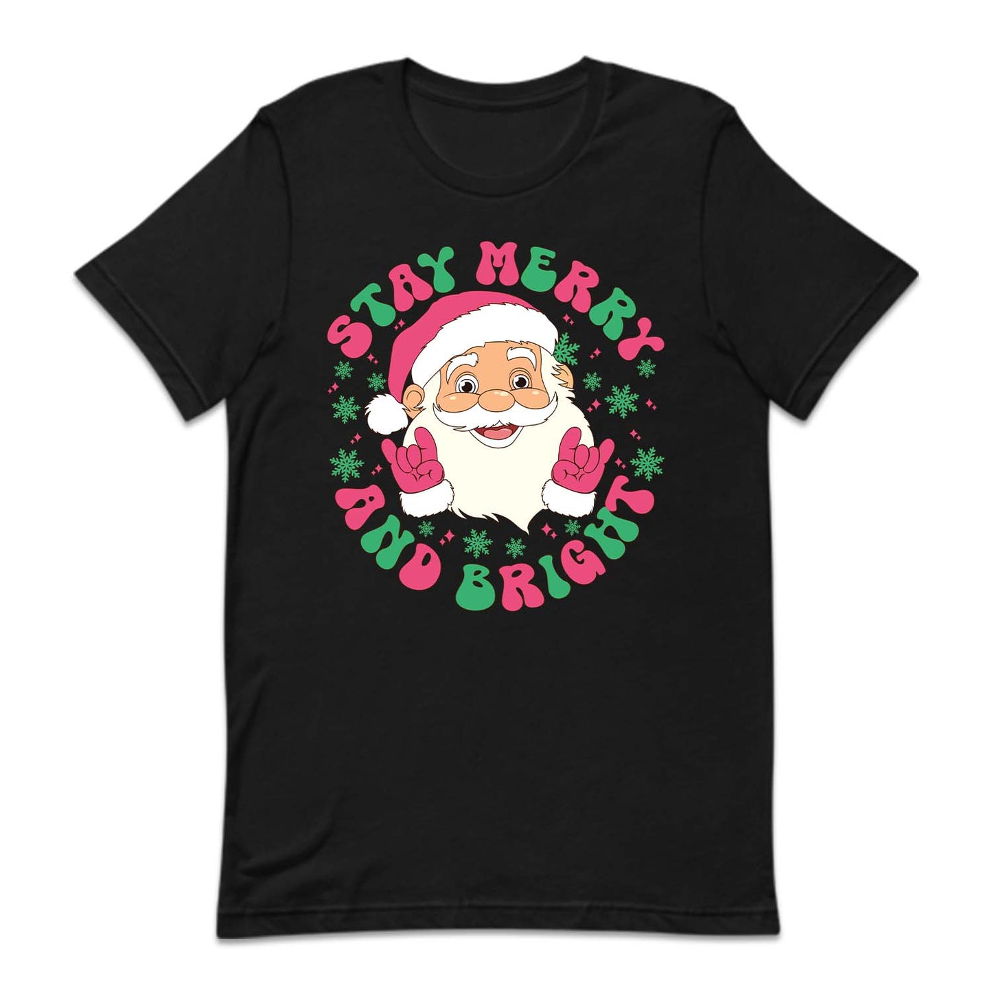 Stay Merry and Bright Pink Christmas Santa Claus Xmas | PRODUCT CODE: STMRABGHTPK