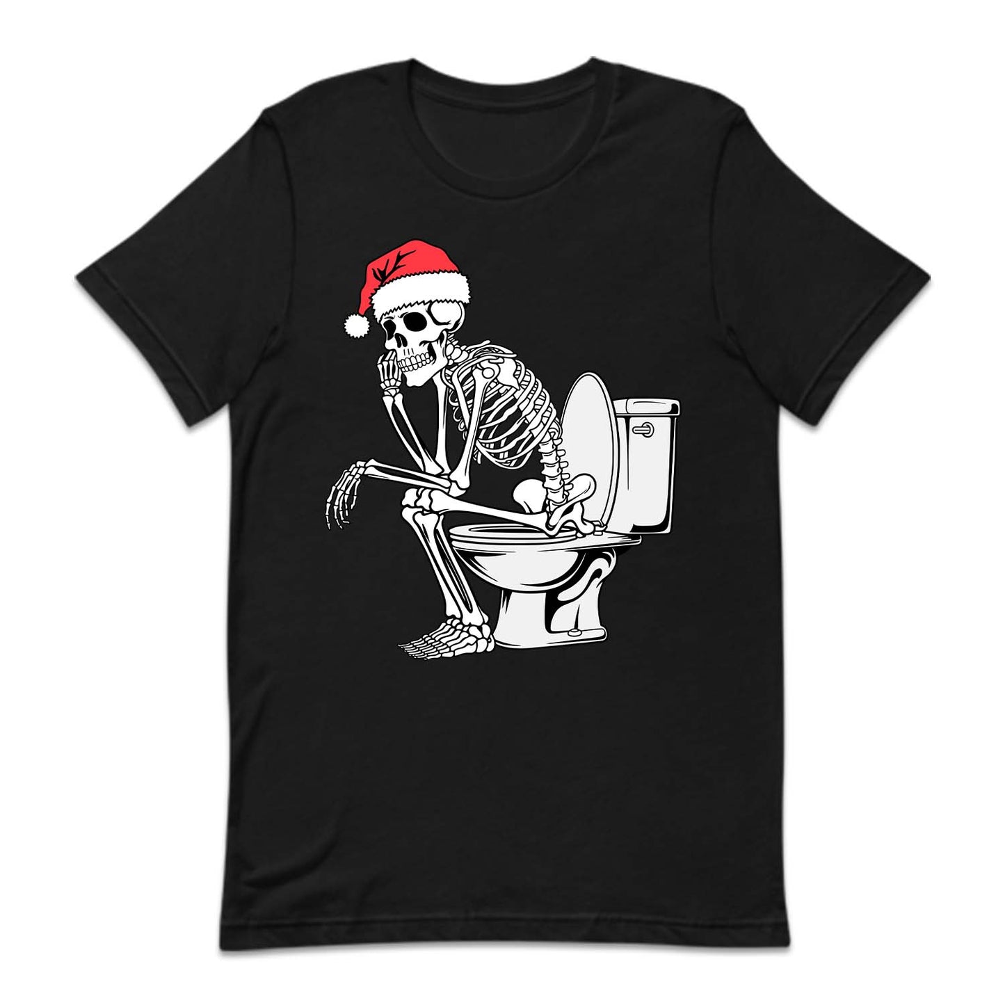 Christmas Skeleton on Toilet Dark Humor Sarcastic Xmas | PRODUCT CODE: SKLTCHRMOLW