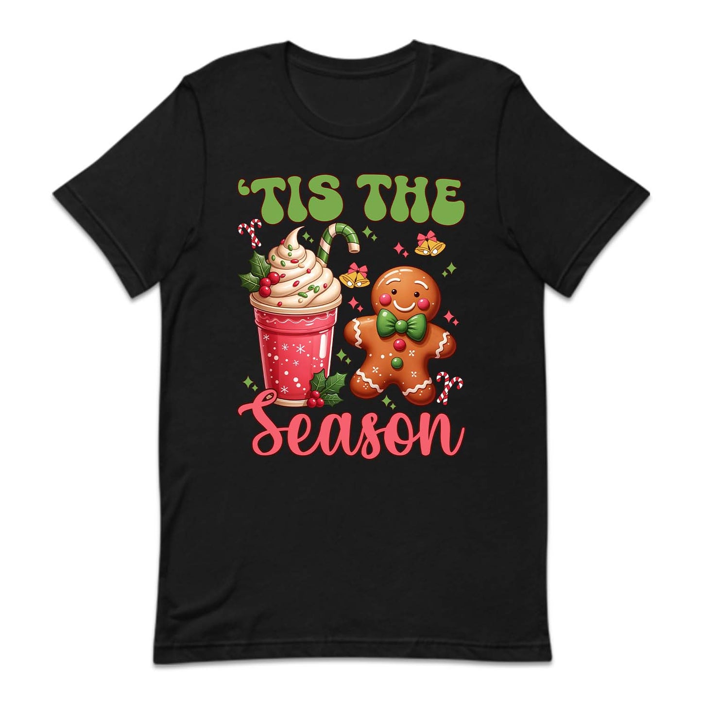 Tis The Season Pink Christmas Hot Cocoa Cup & Gingerbread Man Xmas | PRODUCT CODE: TSHEANOPKNCH