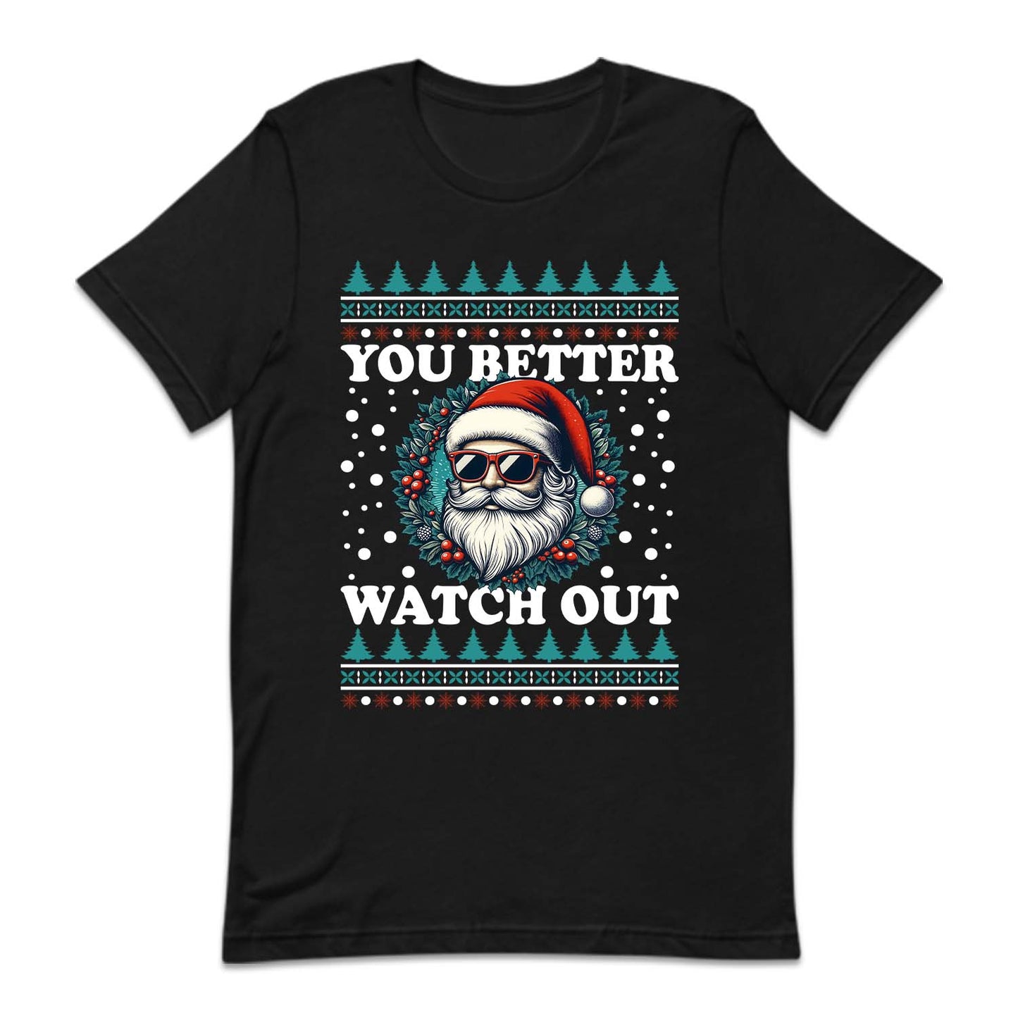 You Better Watch Out Christmas Santa Claus Wreath Xmas | PRODUCT CODE: YBTRWSNCMA