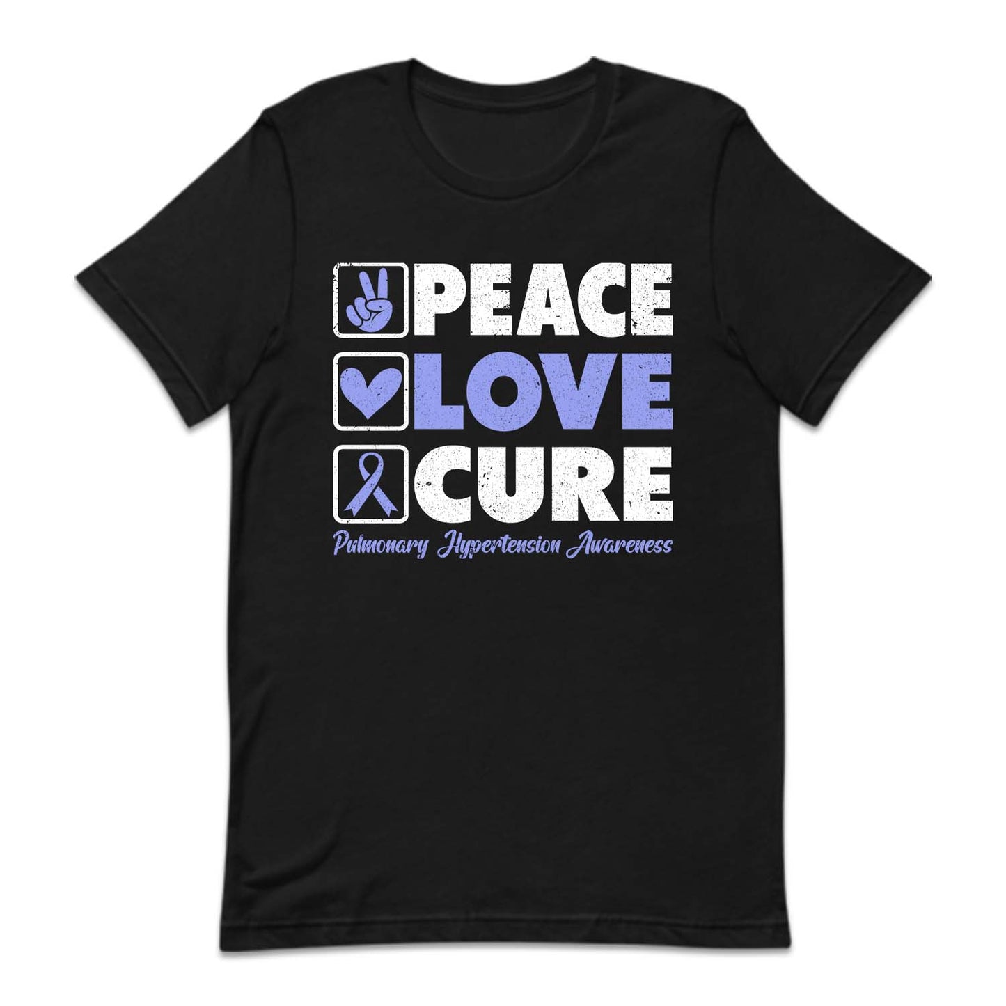 Pulmonary Hypertension Awareness Peace Love Cure | PRODUCT CODE: PCELVOURCE