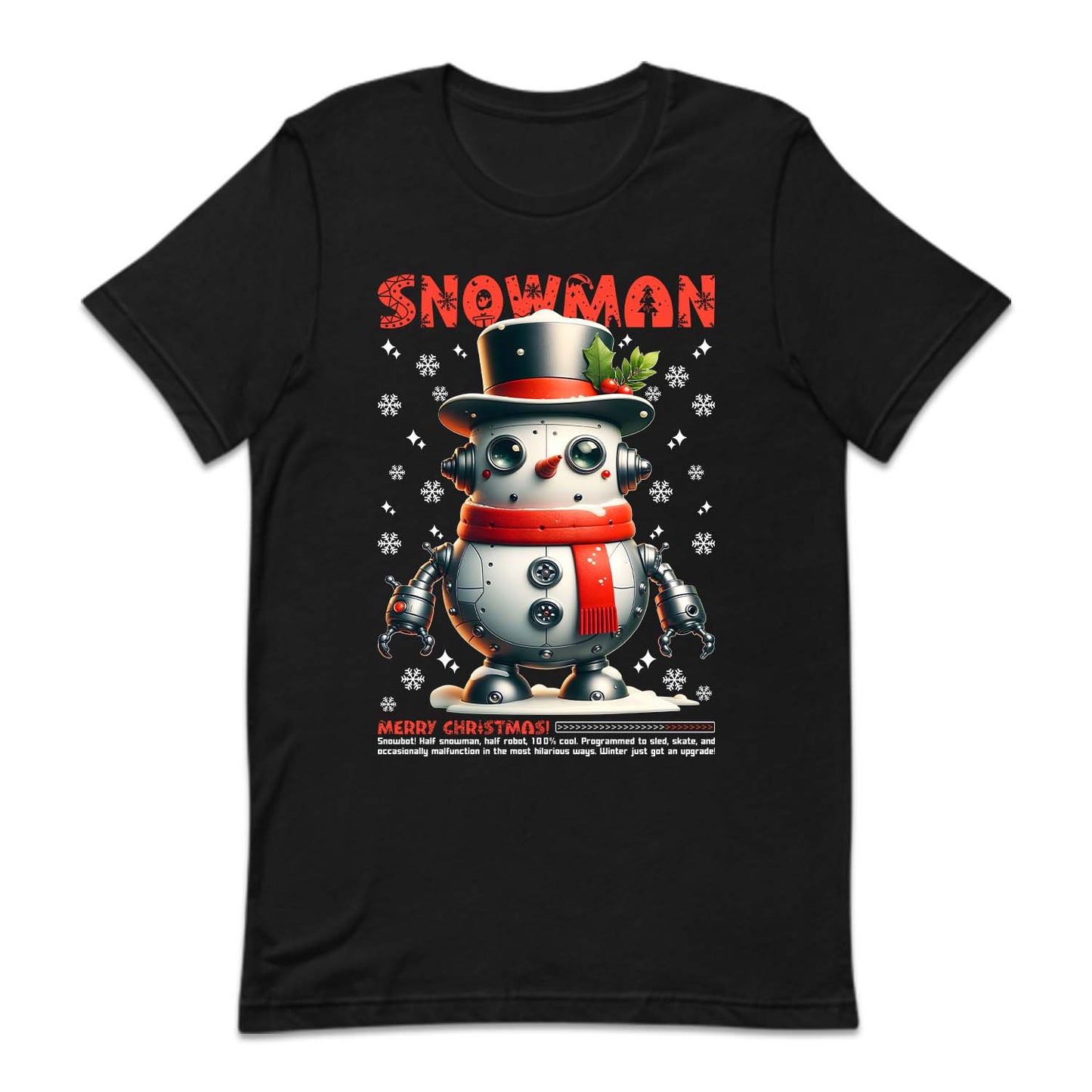 Robotic Snowman Merry Christmas Futuristic Xmas Robot Snowman | PRODUCT CODE: RBTCSNMWRY