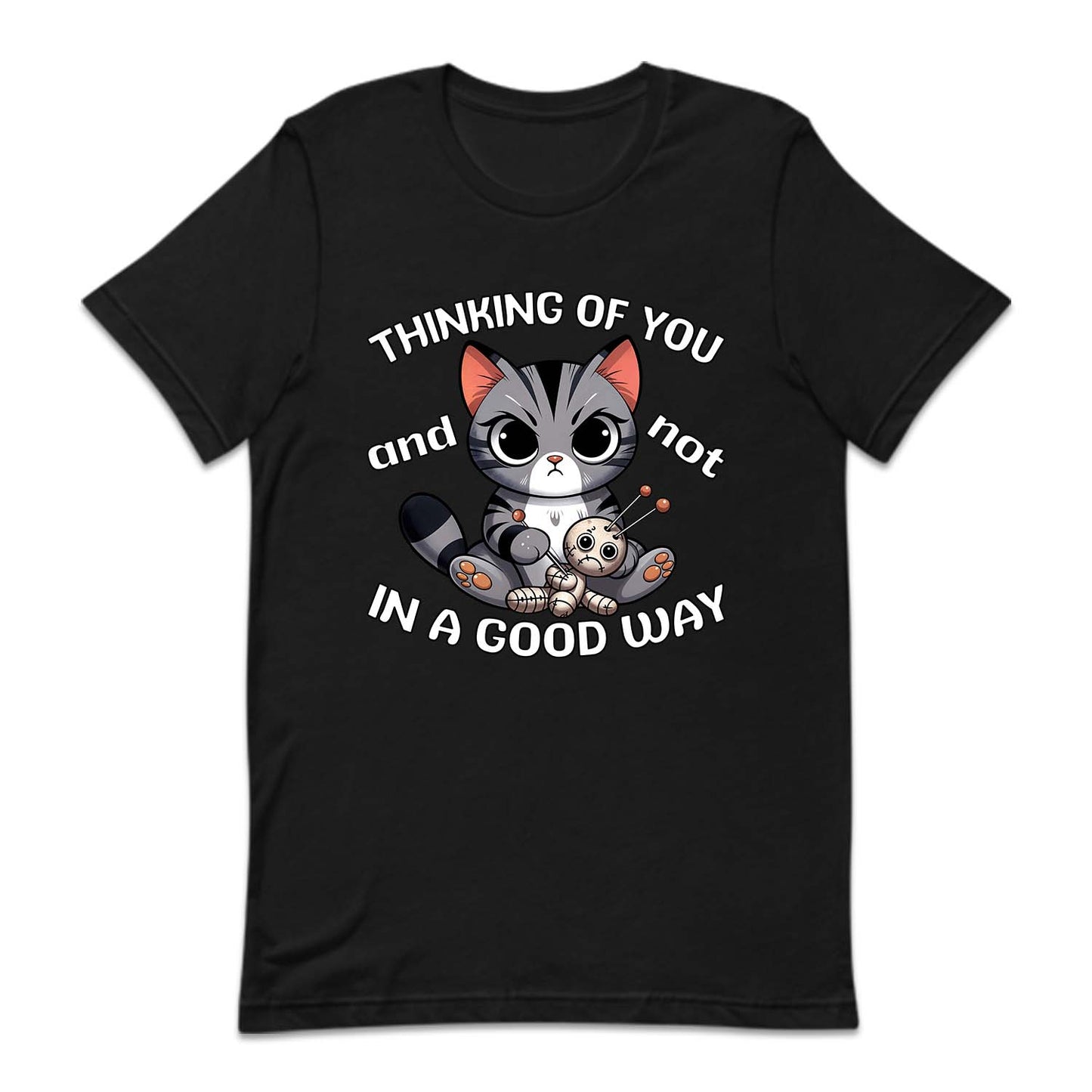 Humorous Cat with Toy Thinking of You and Not in a Good Way | PRODUCT CODE: HMRCTWYOHK