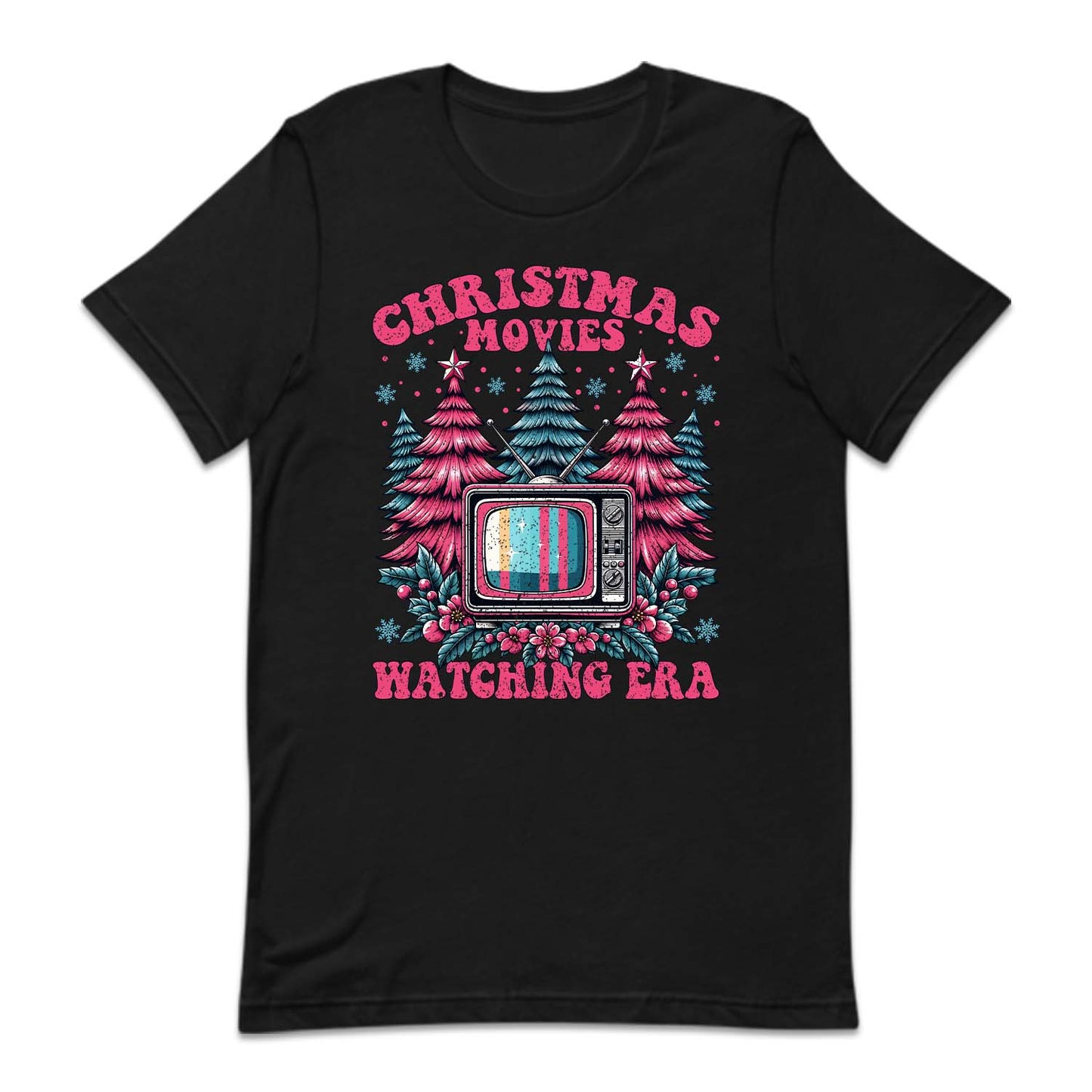 Pink Christmas Movies Watching Era Cozy Xmas Movie Night | PRODUCT CODE: PKCRTMVESWR