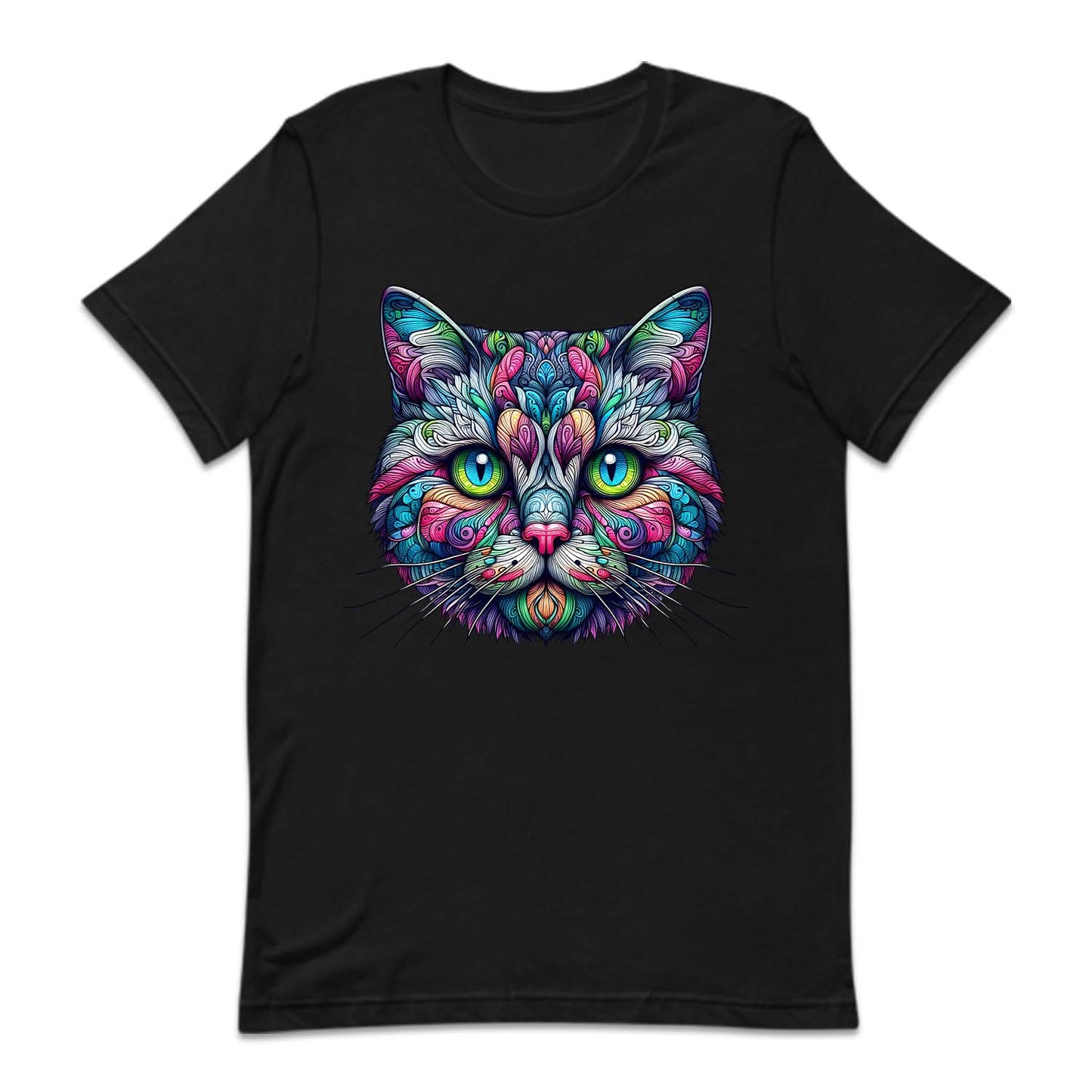 Psychedelic Colorful American Shorthair Cat | PRODUCT CODE: AMRCNSHRTP