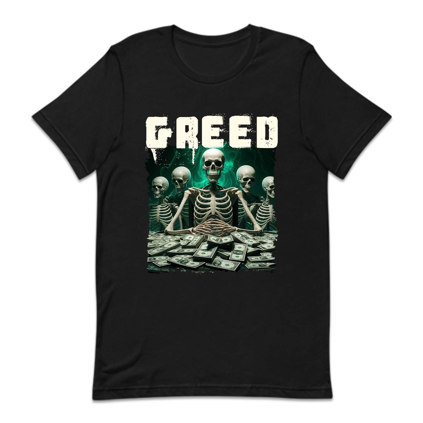 Vintage Y2k Greed Skeleton Dollar Bills | PRODUCT CODE: GRDESKLTNO