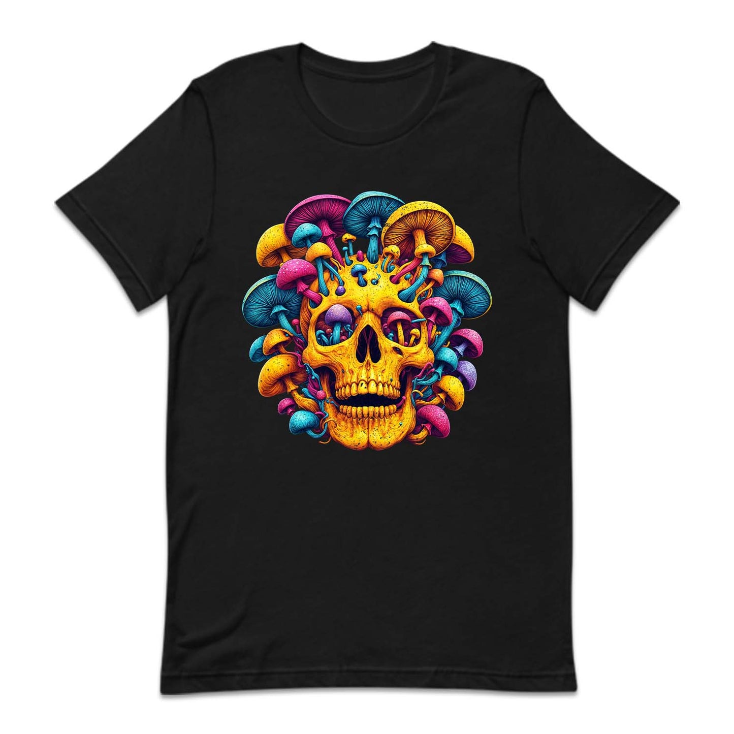 Psychedelic Skull Mushrooms Boho Hippie Art | PRODUCT CODE: MSHSKULPSYD