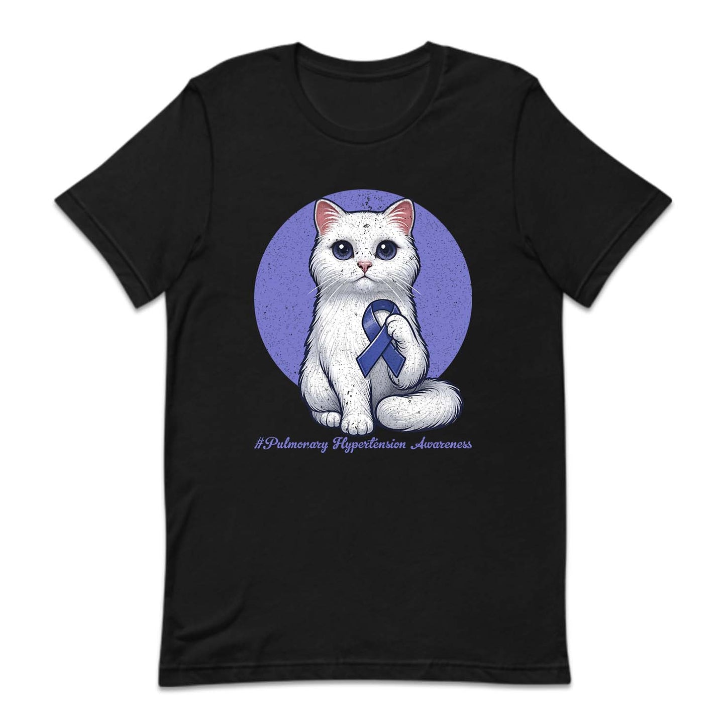 Pulmonary Hypertension Awareness Cat Holding Purple Ribbon | PRODUCT CODE: PLHPRTNSAW