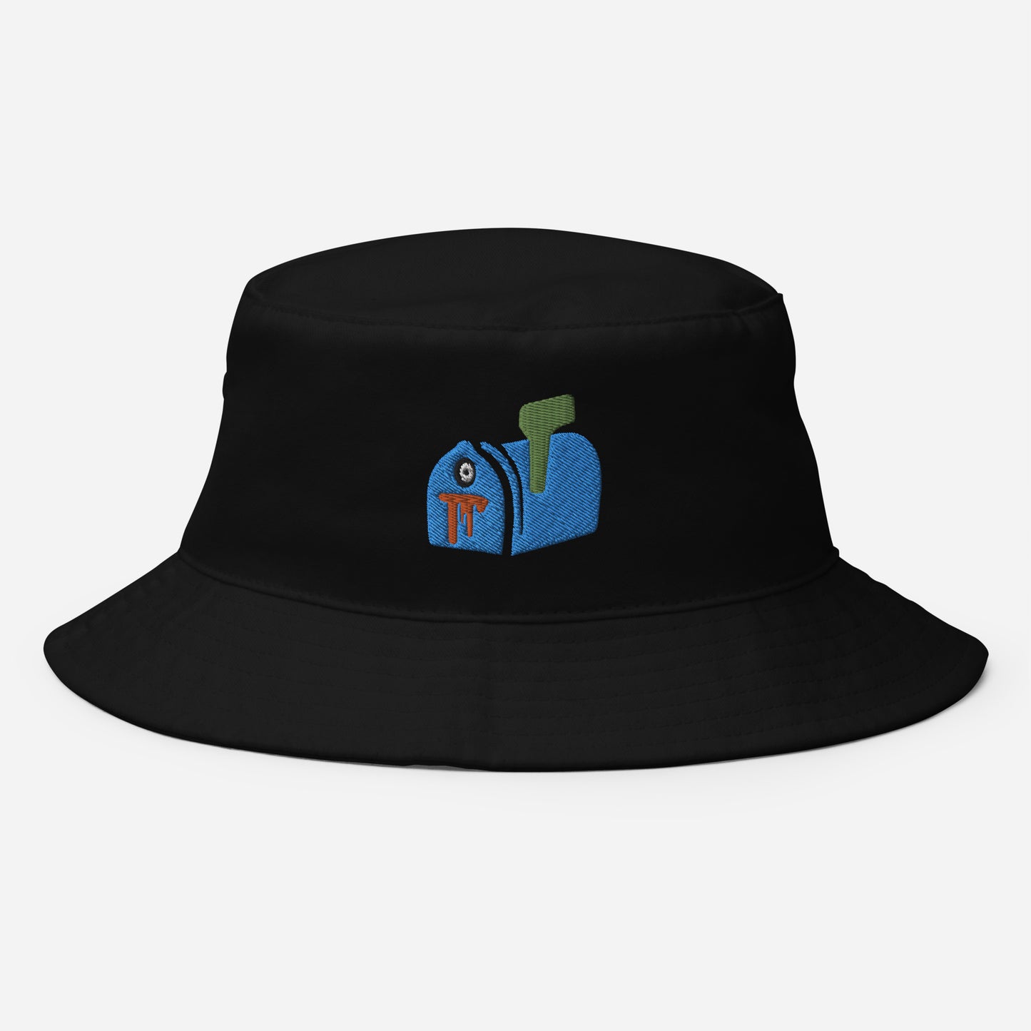 Halloween Mail Box Bucket Hat, Embroidered Horror Scary Bucket Hat, Handmade Spooky Season Unisex Cotton Sun Hat