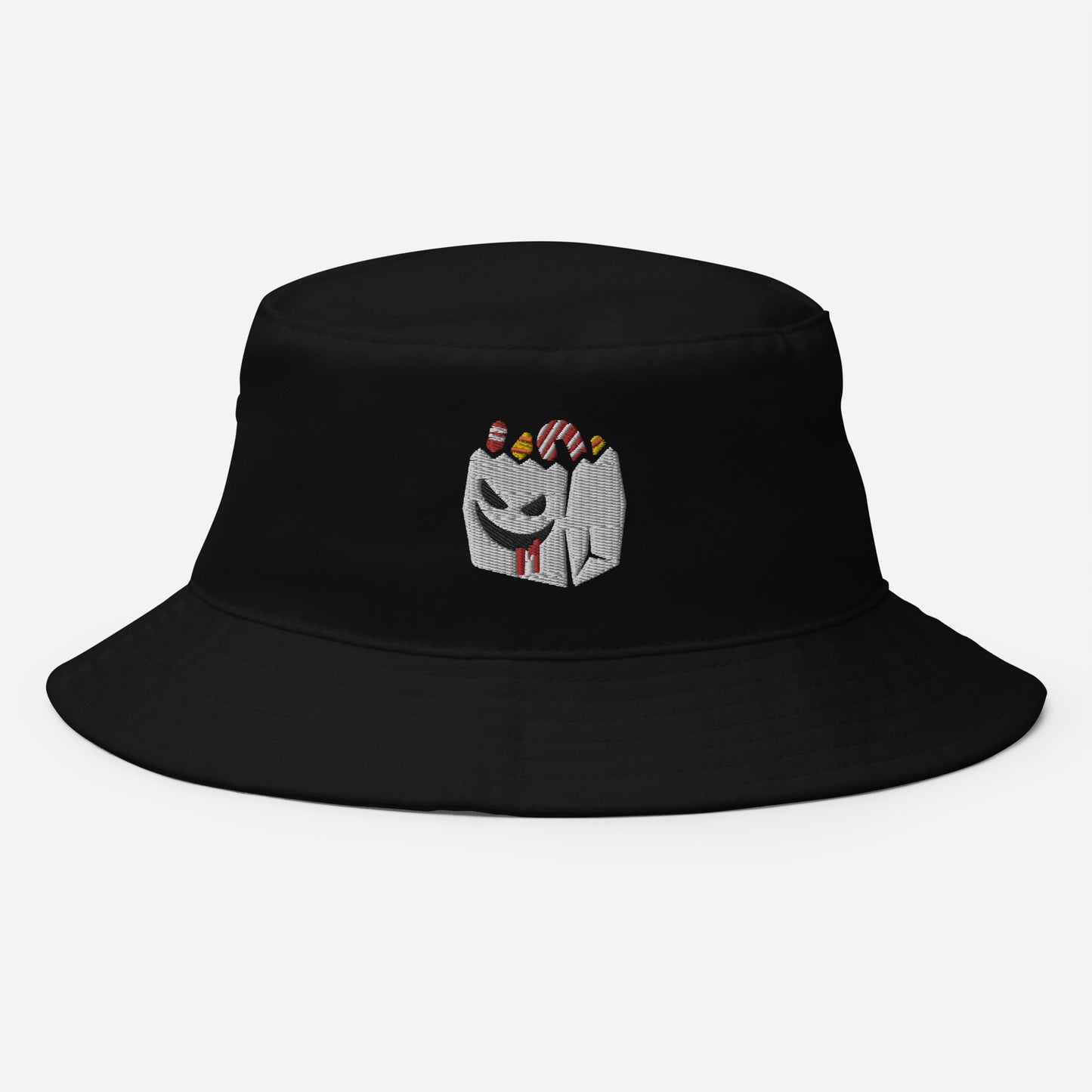 Halloween Treat Box Bucket Hat, Embroidered Candies Box Bucket Hat, Handmade Trick Or Treat Unisex Cotton Sun Hat