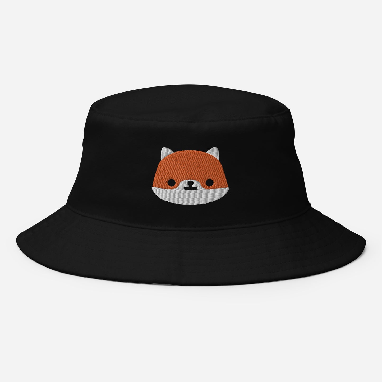 Baby Fox Bucket Hat, Embroidered Wild Animal Bucket Hat, Handmade Cartoon Fox Unisex Cotton Sun Hat