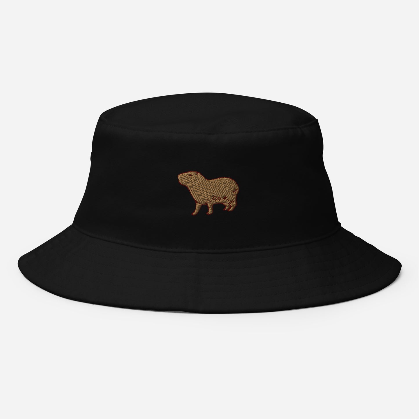 Capybara Bucket Hat, Embroidered Cute Rodent Meme Animal Lover Bucket Hat, Handmade Capybaras Aesthetic Pet Lover Unisex Cotton Sun Hat