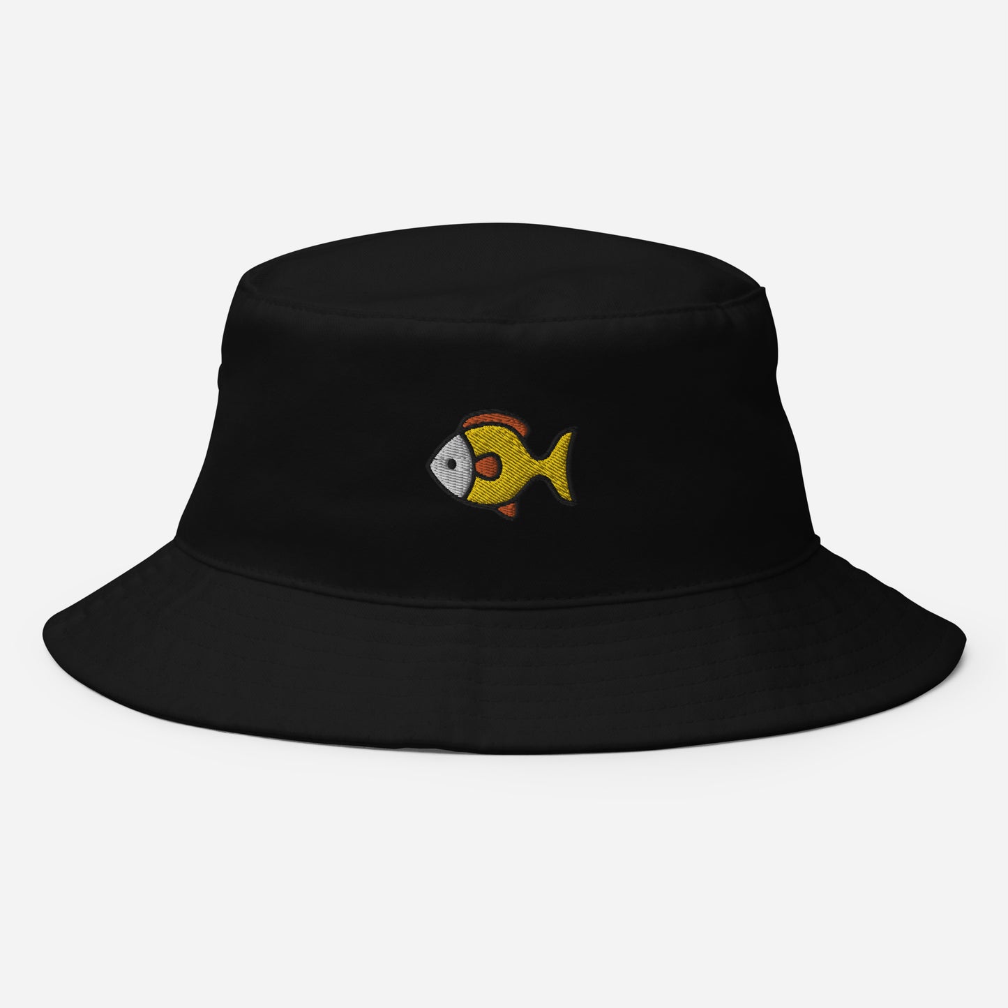 Goldfish Bucket Hat, Embroidered Fishing Bucket Hat, Handmade Fisherman Fish Lovers Unisex Cotton Sun Hat