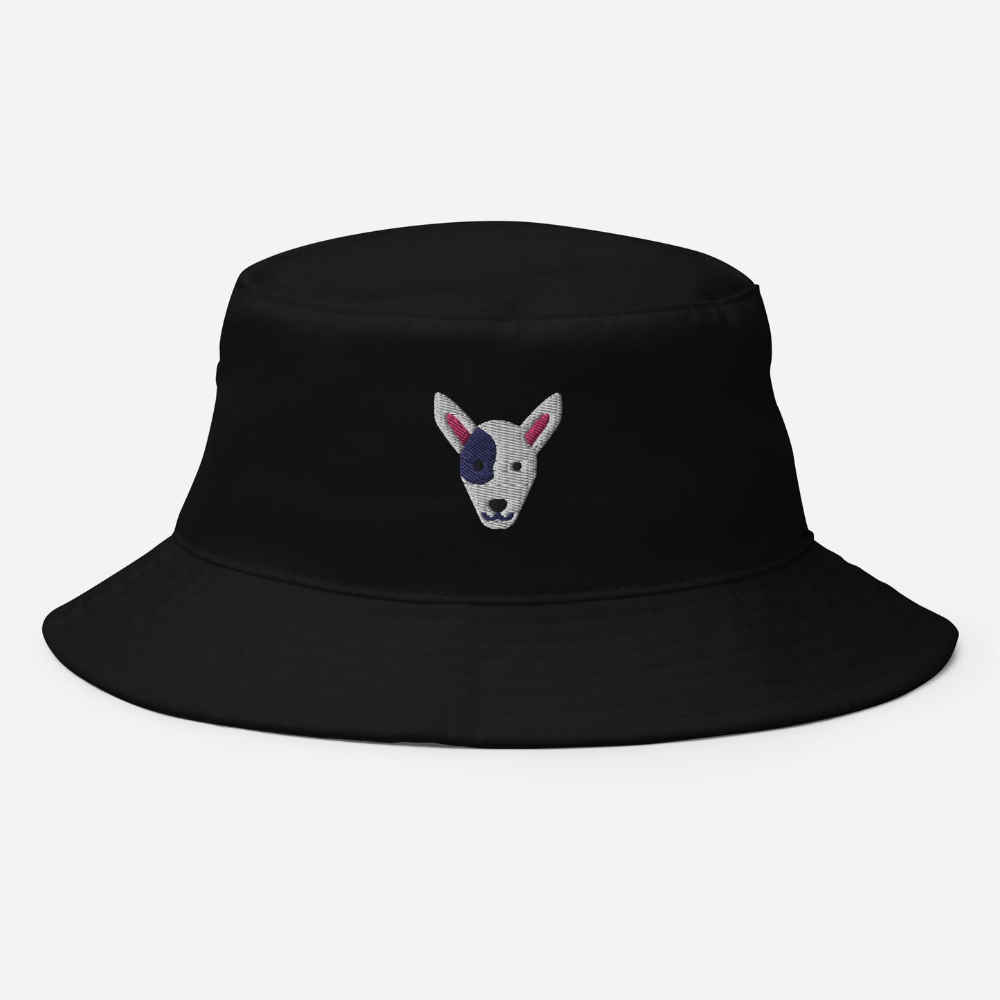 Bull Terrier Bucket Hat, Embroidered Dog Lover Bucket Hat, Handmade Dog Owner Miniature Bull Terrier Unisex Cotton Sun Hat