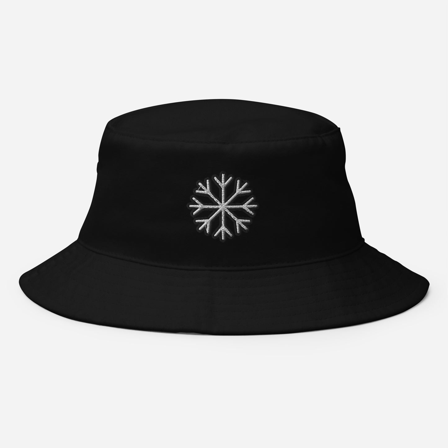 Snowflake Bucket Hat, Embroidered Christmas Bucket Hat, Handmade Xmas Winter Festive Unisex Cotton Sun Hat