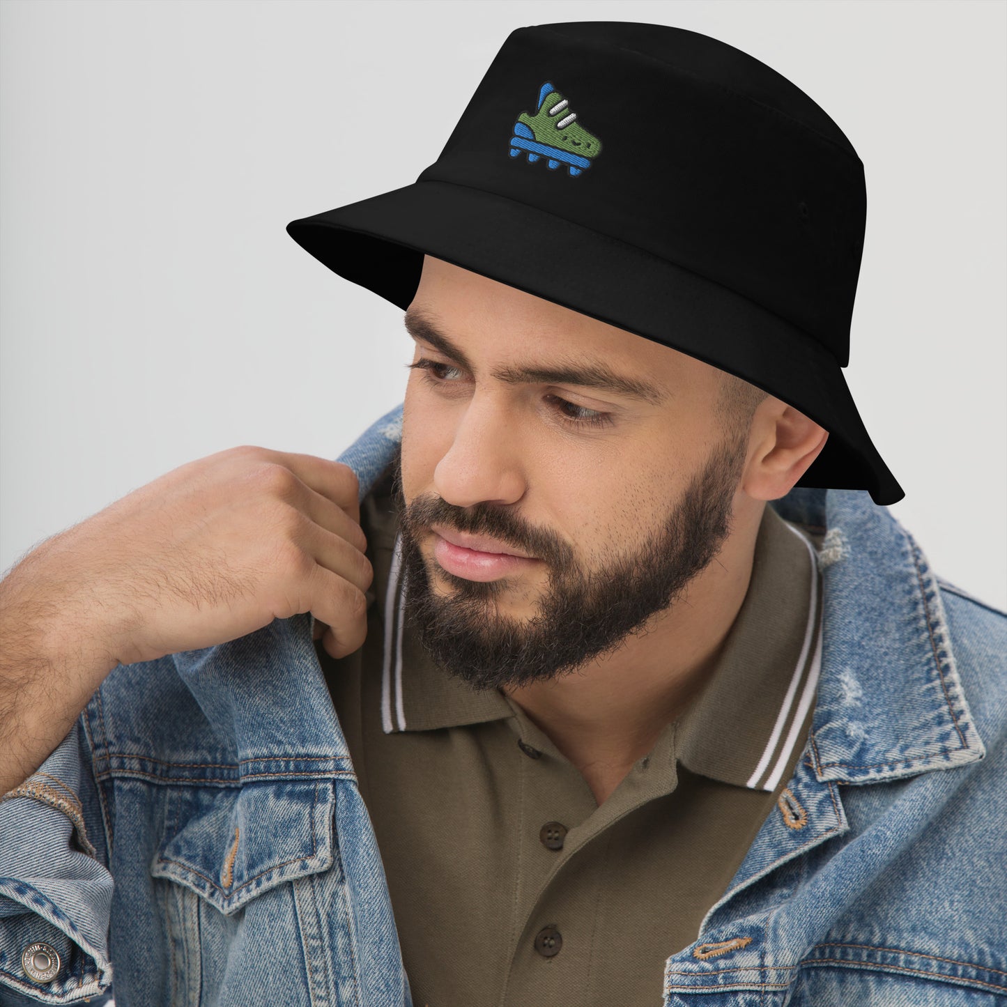 Soccer Cleats Bucket Hat, Embroidered Football Bucket Hat, Handmade Soccer Player Unisex Cotton Sun Hat