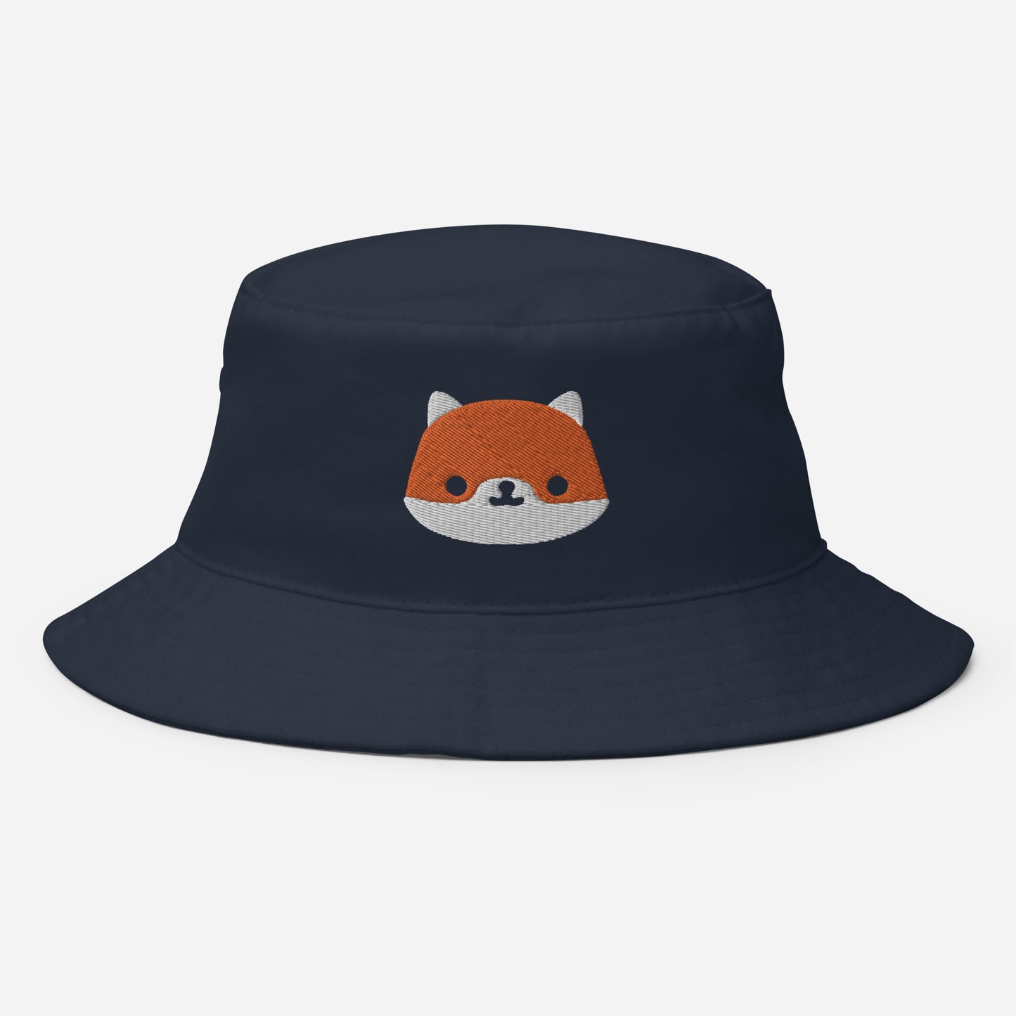 Baby Fox Bucket Hat, Embroidered Wild Animal Bucket Hat, Handmade Cartoon Fox Unisex Cotton Sun Hat